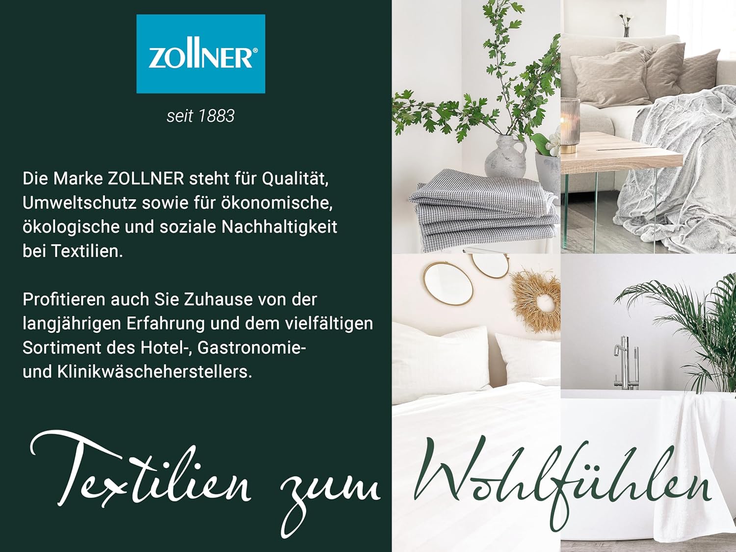 Zollner 4er Set Stuhlkissen mit Bändern 40 x 40 cm Sand – Bild 7