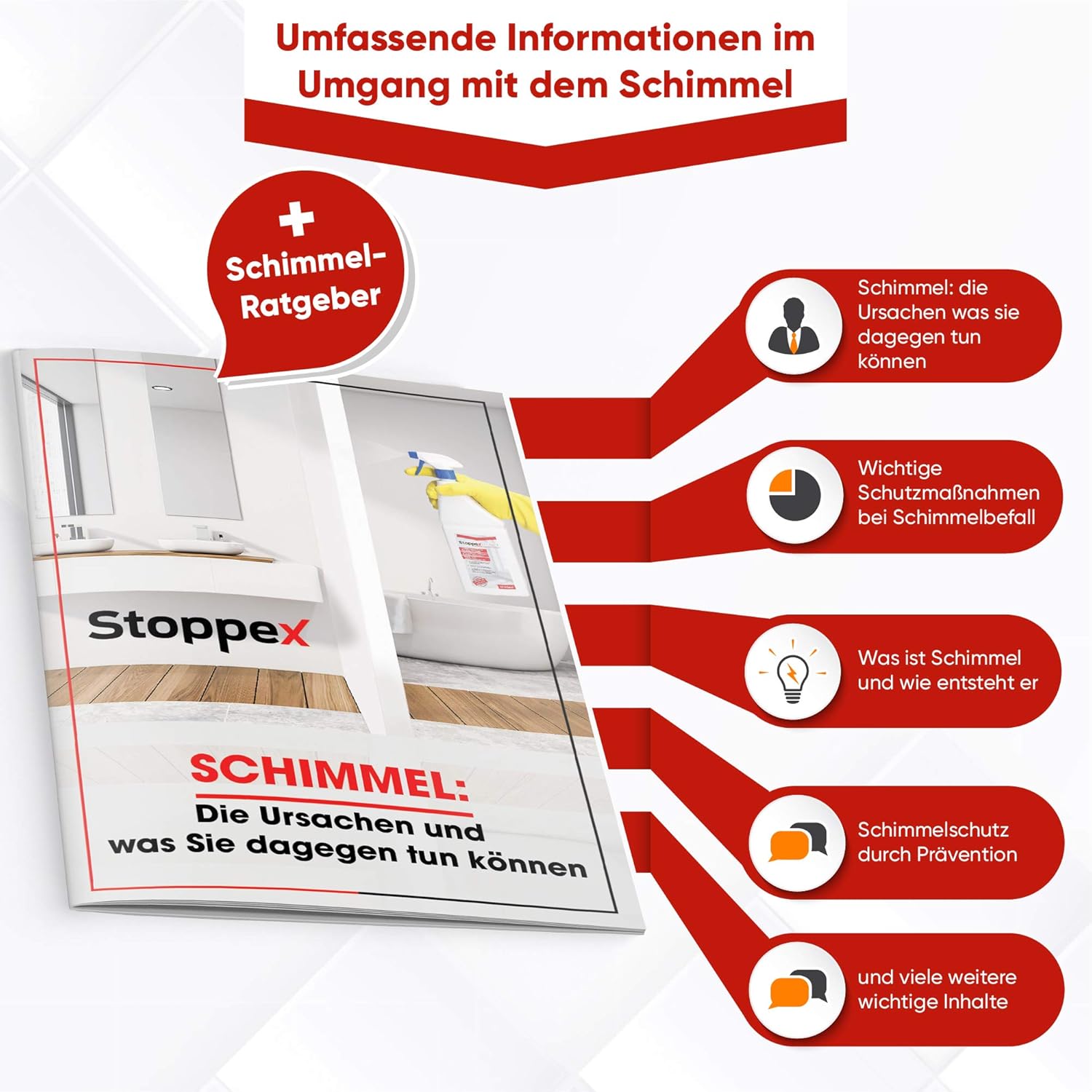 Stoppex® Schimmelentferner-Set (1,5 L), maximale Wirkung gegen Schimmel für Wände, Badezimmer und Silikonfugen, Anti-Schimmel-Spray-Set gegen Schimmel – Bild 7