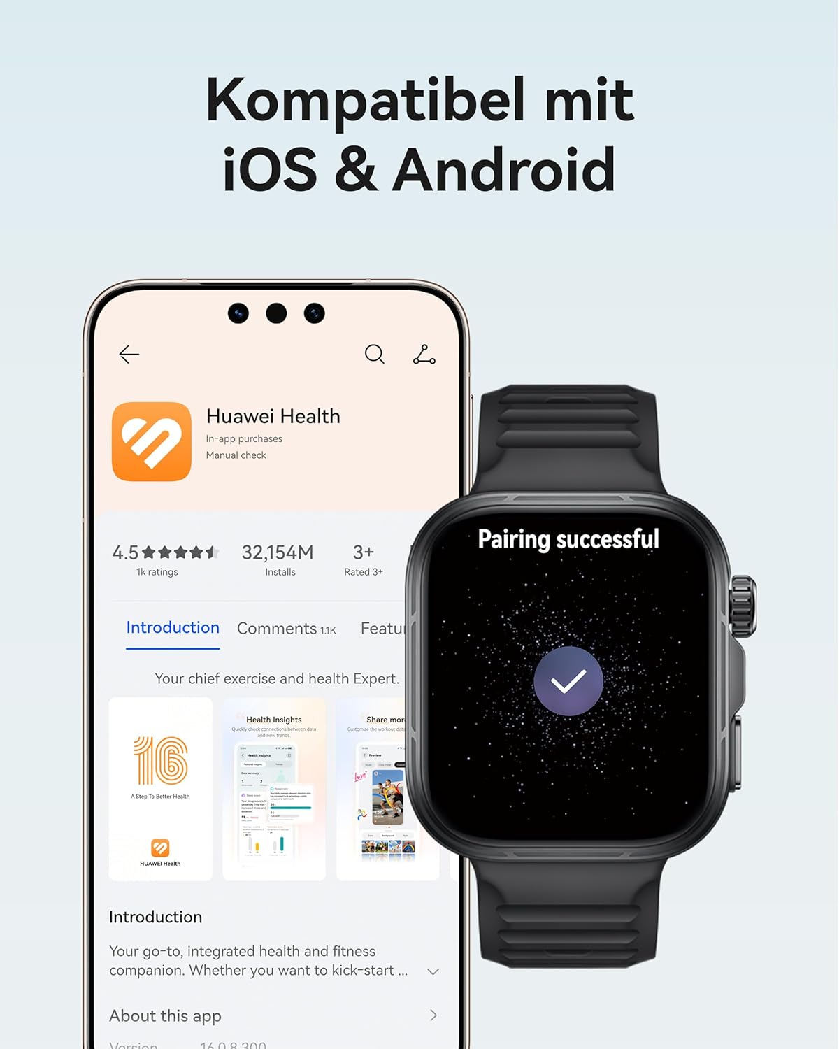 HUAWEI Watch FIT 5 Pro Smartwatch + FreeBuds SE 4 Weiß, GPS, Fitness-Tracker mit EKG & Schlaf-Tracker, 1,92 Zoll Display, NFC-Zahlung, Sportuhr mit Sportanalyse, bis zu 10 Tage Akku, 5 ATM – Bild 10