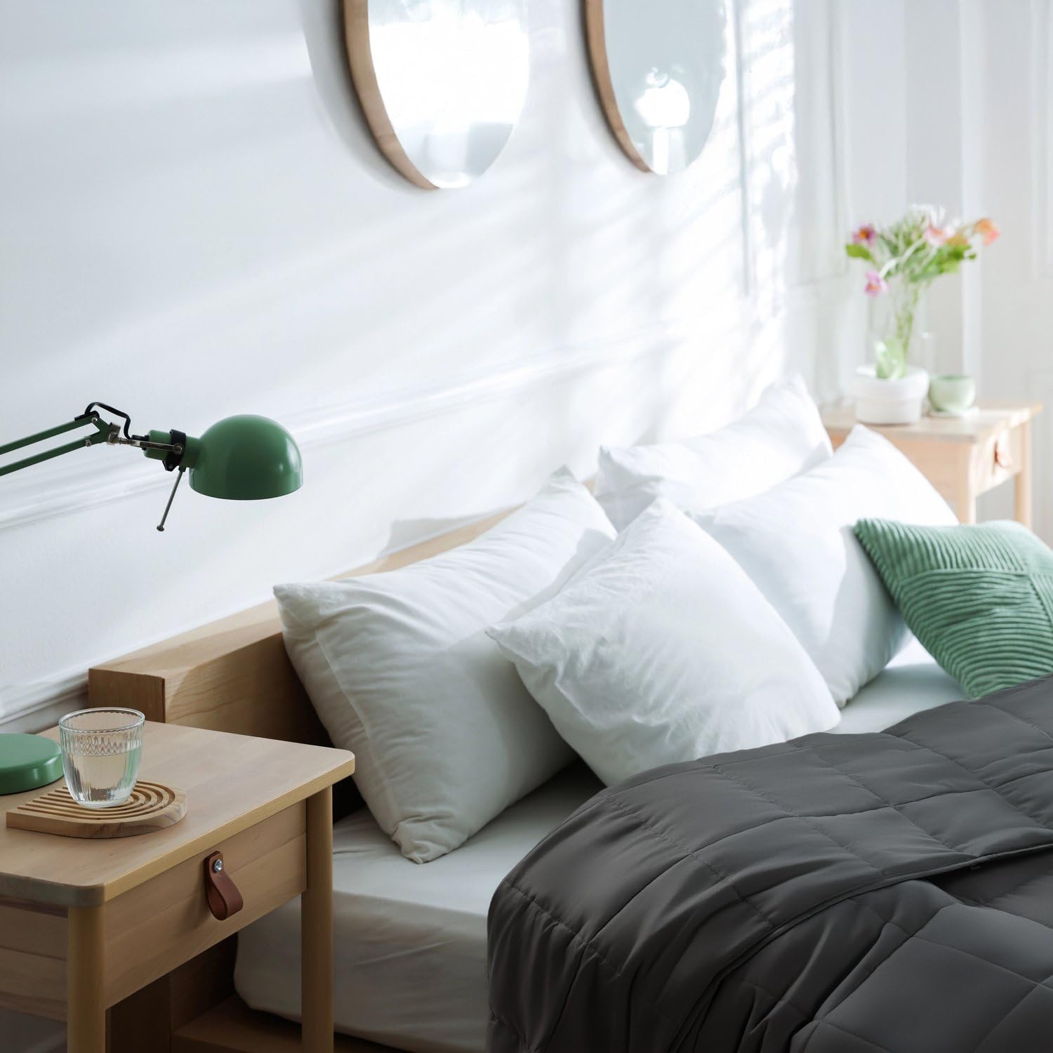 Gewichtsdecke 9 kg, Mikrofaser-Therapiedecke, 150 x 200 cm, 7-Lagen-System mit Glasperlen, Öko-Tex-zertifiziert, für besseren Schlaf und Stressabbau, Grau – Bild 8