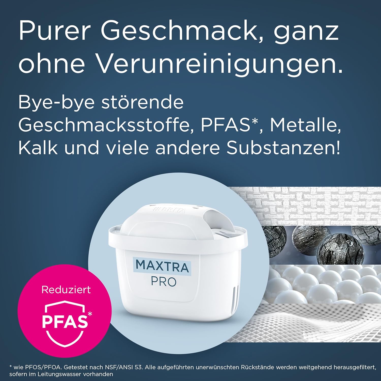 Brita Marella Wasserfilterkanne Blau (2,4 L) inkl. 3 x Maxtra Pro All-in-1-Kartusche – Filter zur Reduzierung von Kalk, Chlor, Blei, Kupfer und geschmacksstörenden Substanzen im Wasser – Bild 7