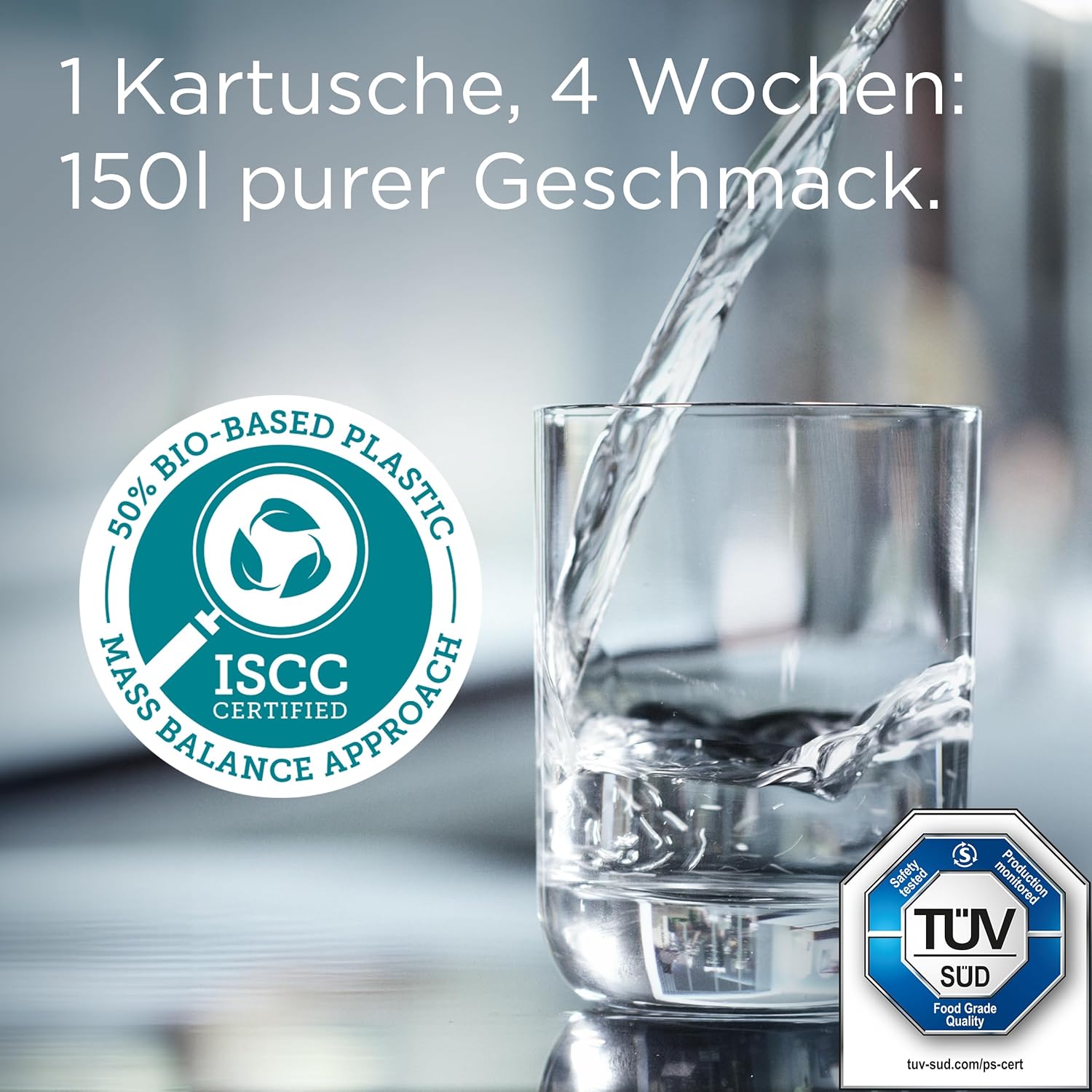 Brita Marella Wasserfilterkanne Blau (2,4 L) inkl. 3 x Maxtra Pro All-in-1-Kartusche – Filter zur Reduzierung von Kalk, Chlor, Blei, Kupfer und geschmacksstörenden Substanzen im Wasser – Bild 8