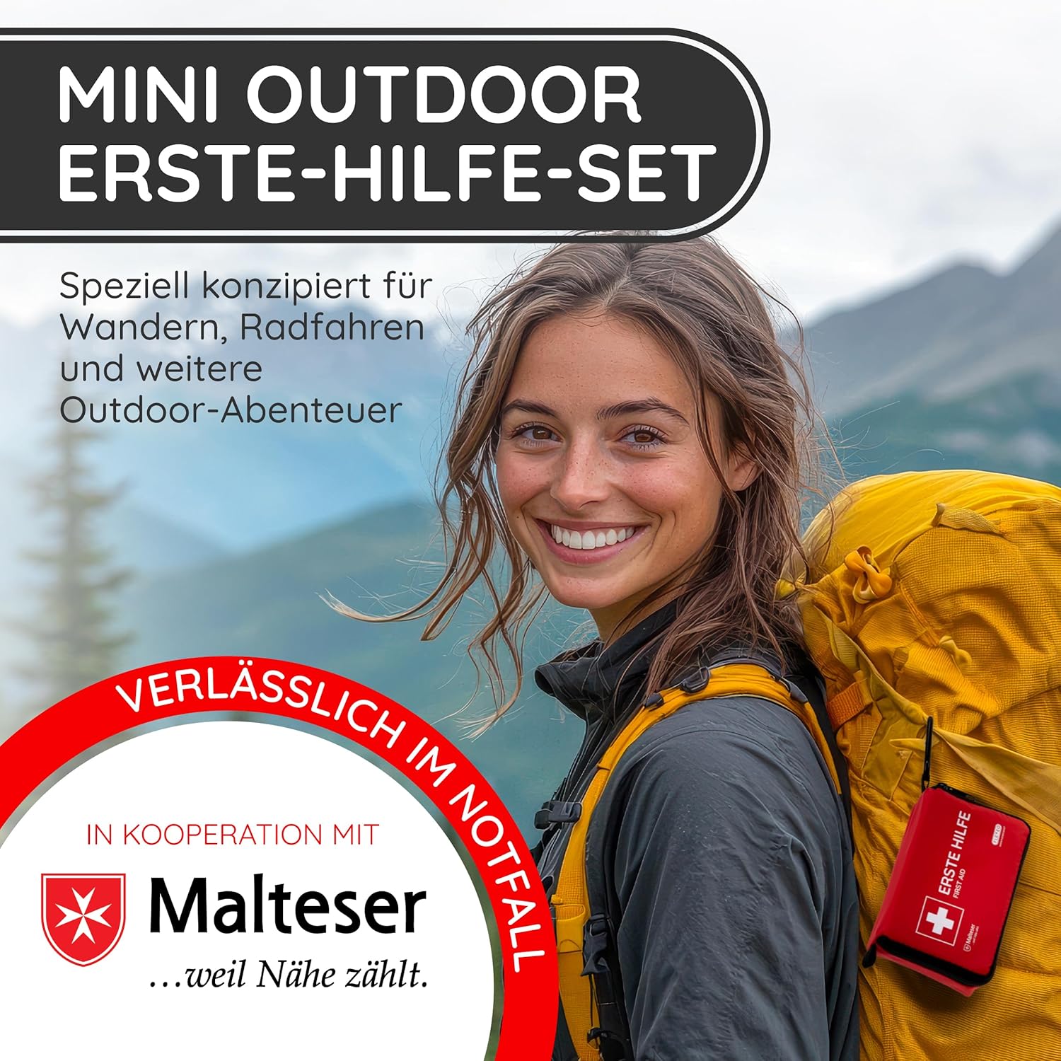 2 x Mini-Erste-Hilfe-Set – Outdoor, Fahrrad, Wandern, Reisen, klein, Erste-Hilfe-Set, unterwegs, Kinder – Bild 2