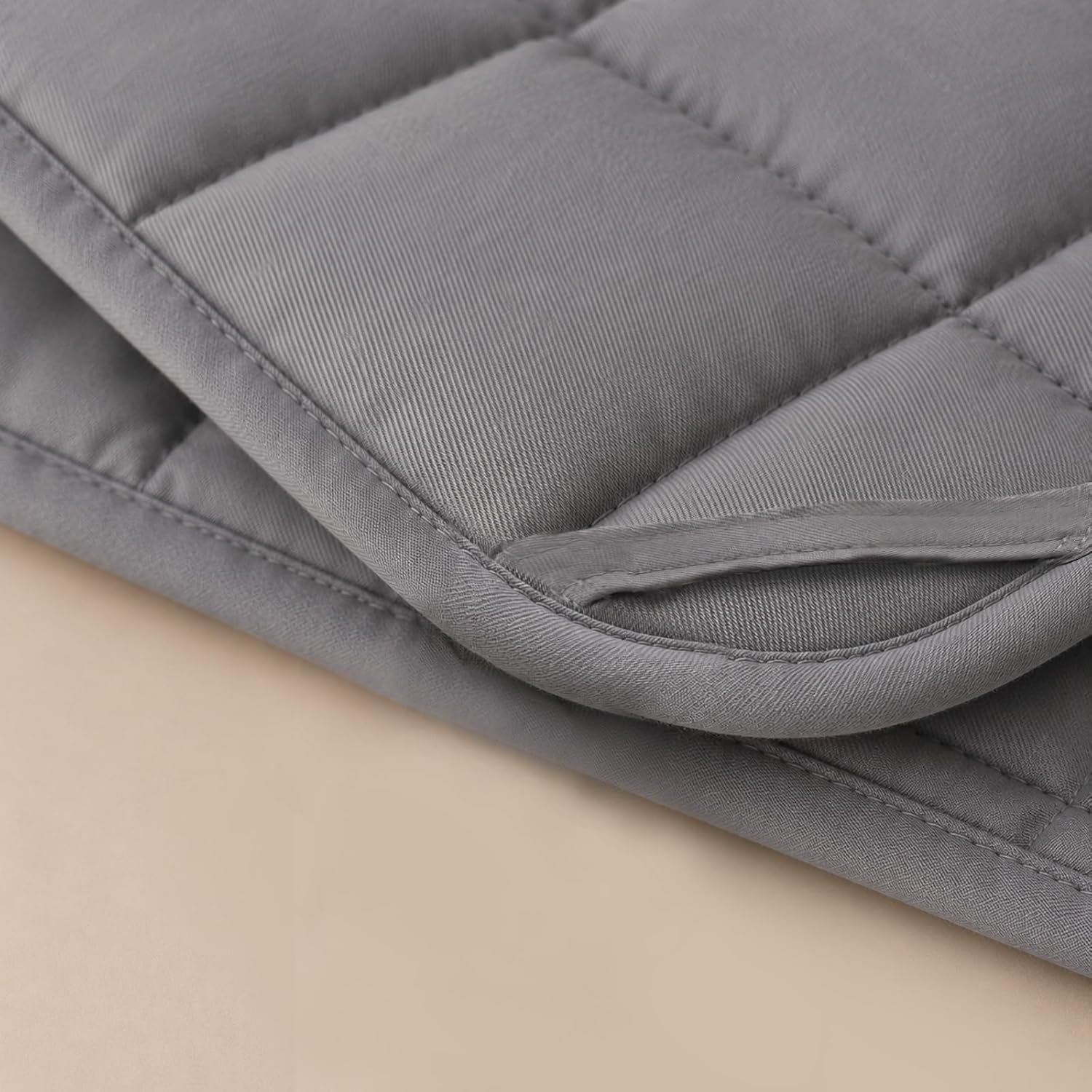 Gewichtsdecke Erwachsene 9kg 150 x 200 cm,Weighted Blanket Anti Stress Therapiedecke, aus 100% Baumwolle Schwere Decke, Besser schlafen mit unserer schweren Bettdecke Oeko-Tex Zertifiziert , Grau – Bild 8