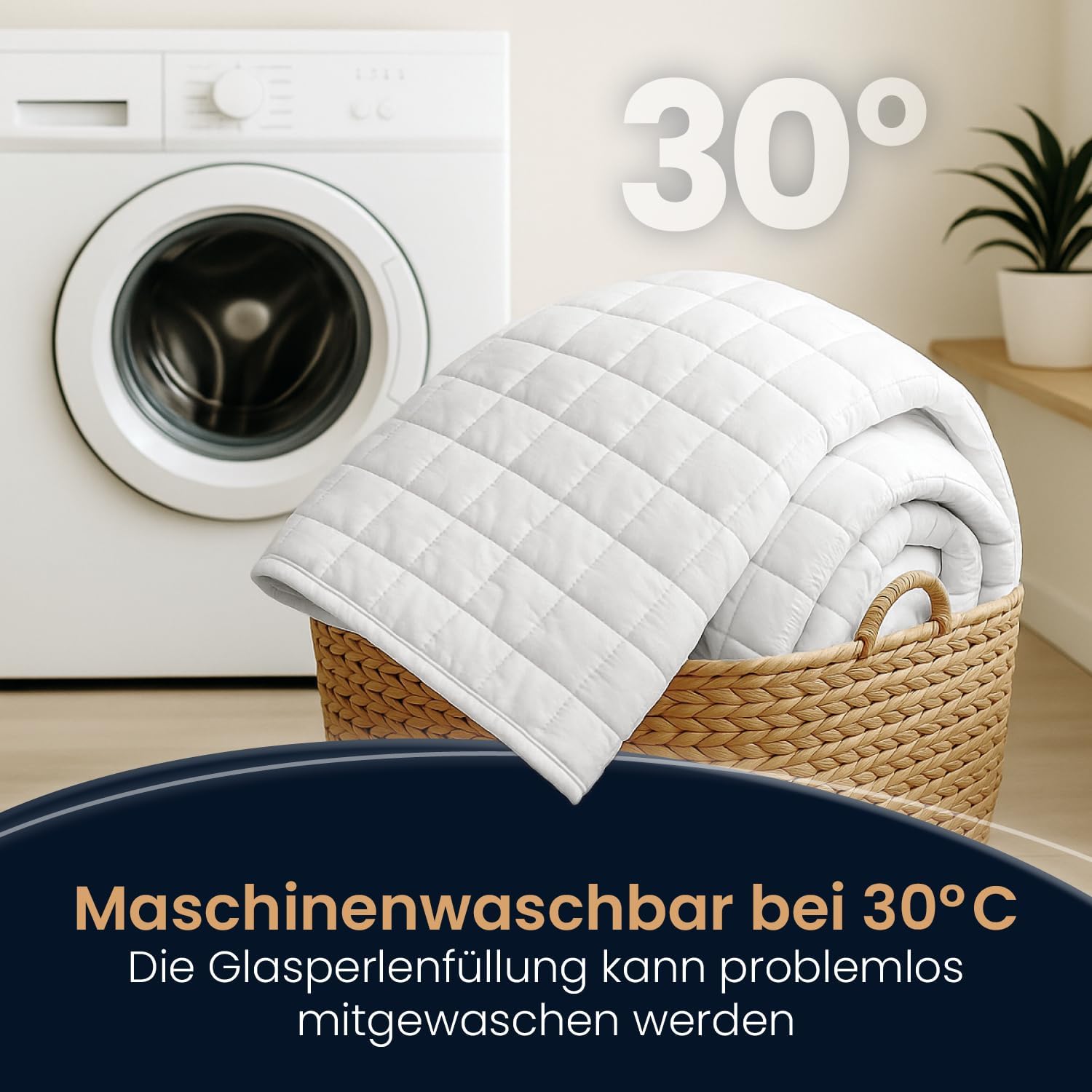 ELONEO Gewichtsdecke 155 x 220 cm mit 11 kg, TÜV und Öko-Tex zertifiziert, Gewichtsdecke aus 100 % Baumwolle, Entspannungsdecke und Antistress-Therapiedecke, schwere Decke zum Schlafen – Bild 6