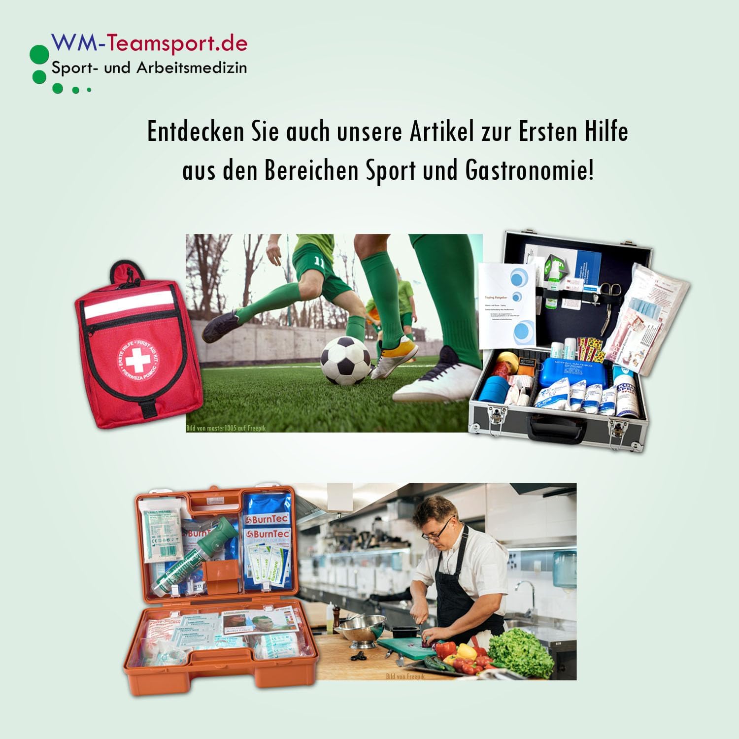 Komplettset Erste Hilfe nach aktueller DIN/EN 13 169 PLUS 2 für Betriebe inklusive Hygienegel & Notbeatmungshilfe – Bild 3