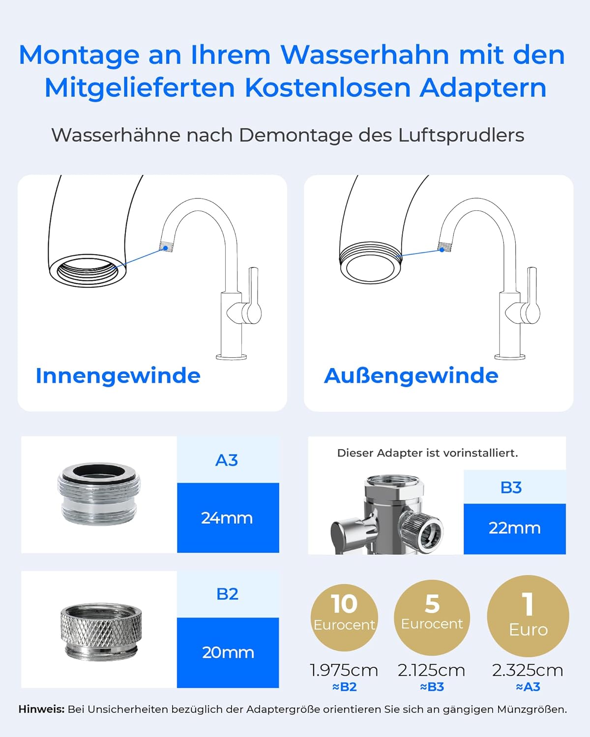 Waterdrop WD-FC-06 Edelstahl-Wasserhahn, Carbon-Block-Wasserfiltersystem, Leitungswasserfilter, entfernt Chlor, Schwermetalle und schlechten Geschmack (4 Filter im Lieferumfang enthalten) – Bild 3