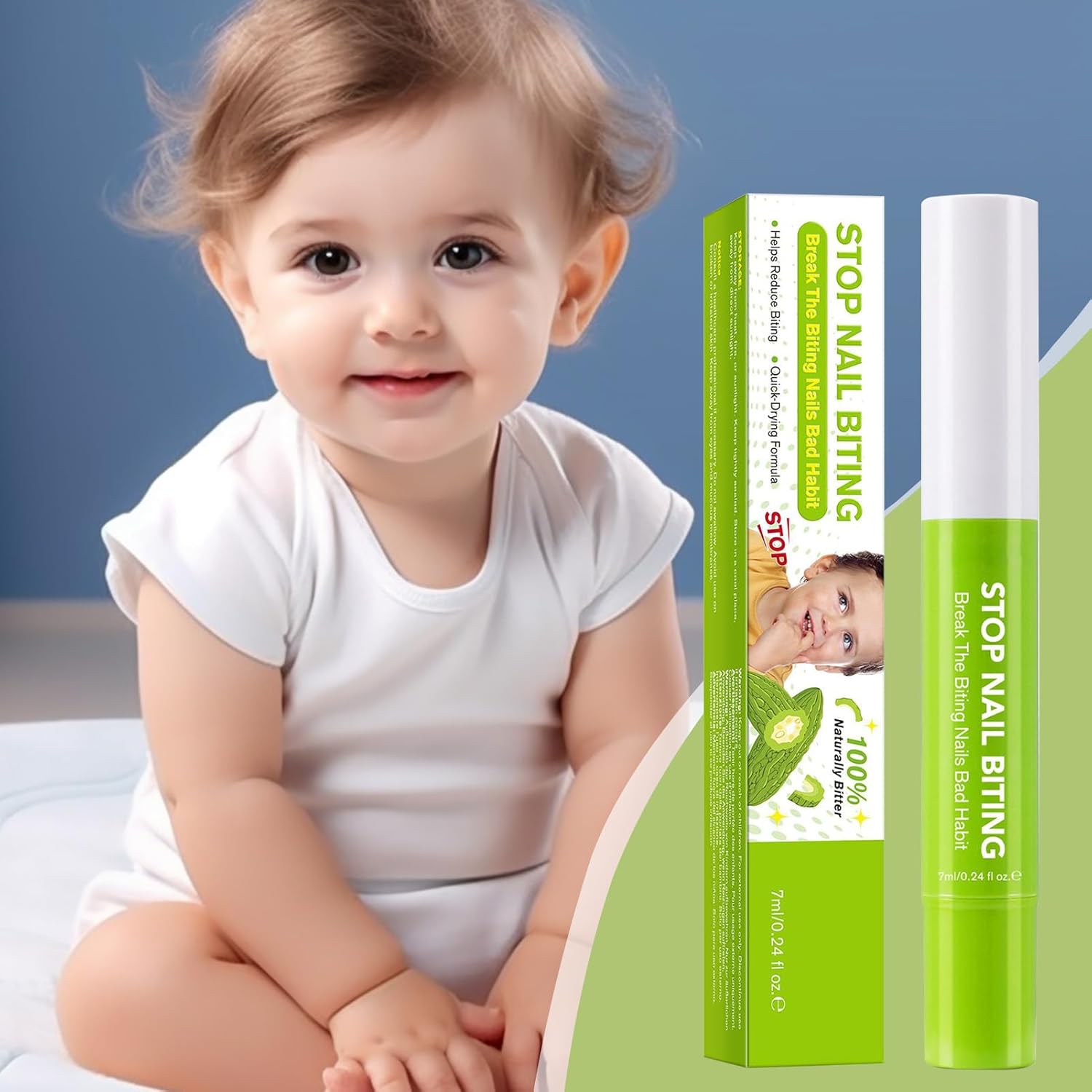 Stoppen Sie das Nägelkauen für Kinder – 7 ml Bitter-Nagelflüssigkeit zum Daumenlutschen, natürliche Gesundheitspflege, Stoppen Sie das Saugen von Gewohnheiten für Bitternägel, Fingernägel, Männer – Bild 3