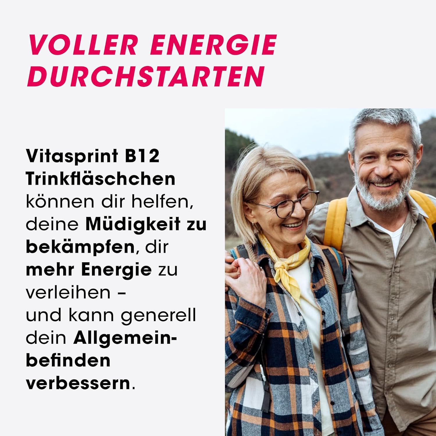 Vitasprint B12 Trinkfläschchen – Arzneimittel mit hochdosiertem Vitamin B12 und Eiweißbausteinen für geistige und körperliche Energie – 2 x 30 Trinkfläschchen – Bild 2