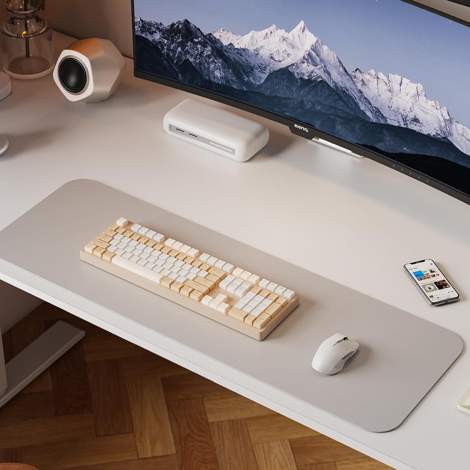 WALKINGDESK Höhenverstellbarer Schreibtisch, elektrisch 160 x 60 cm, Computertisch, Stehsitztisch, höhenverstellbar mit 4 Memory-Funktionen, Stehpult mit 2 Haken für Büro, Verbindungsplatte, weiß – Bild 6