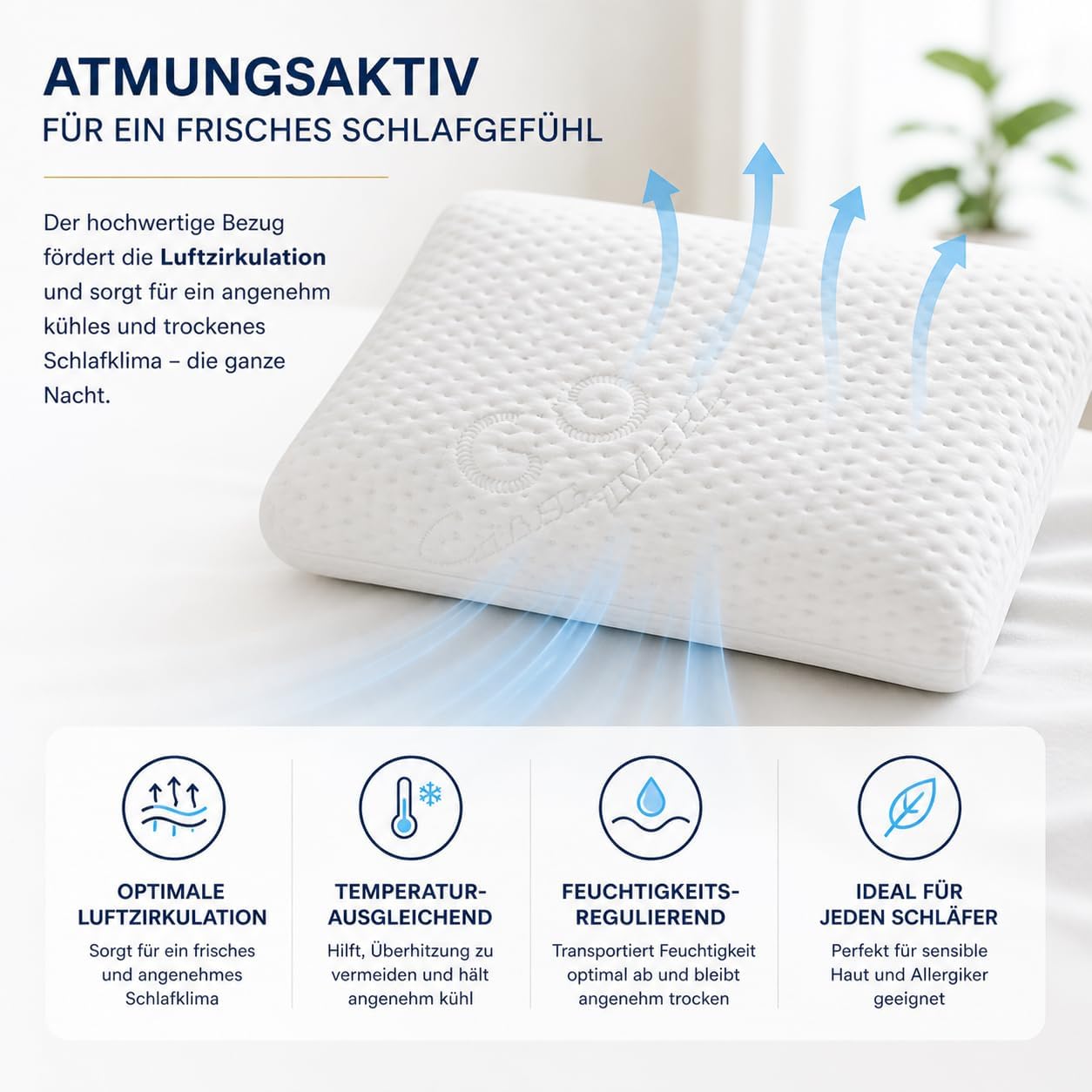 FMP Matratzenmanufaktur Orthopädisches Nackenstützkissen, viskoelastisches Memory-Kissen, Nackenkissen, verschiedene Höhen, 70x36x11 cm – Bild 3