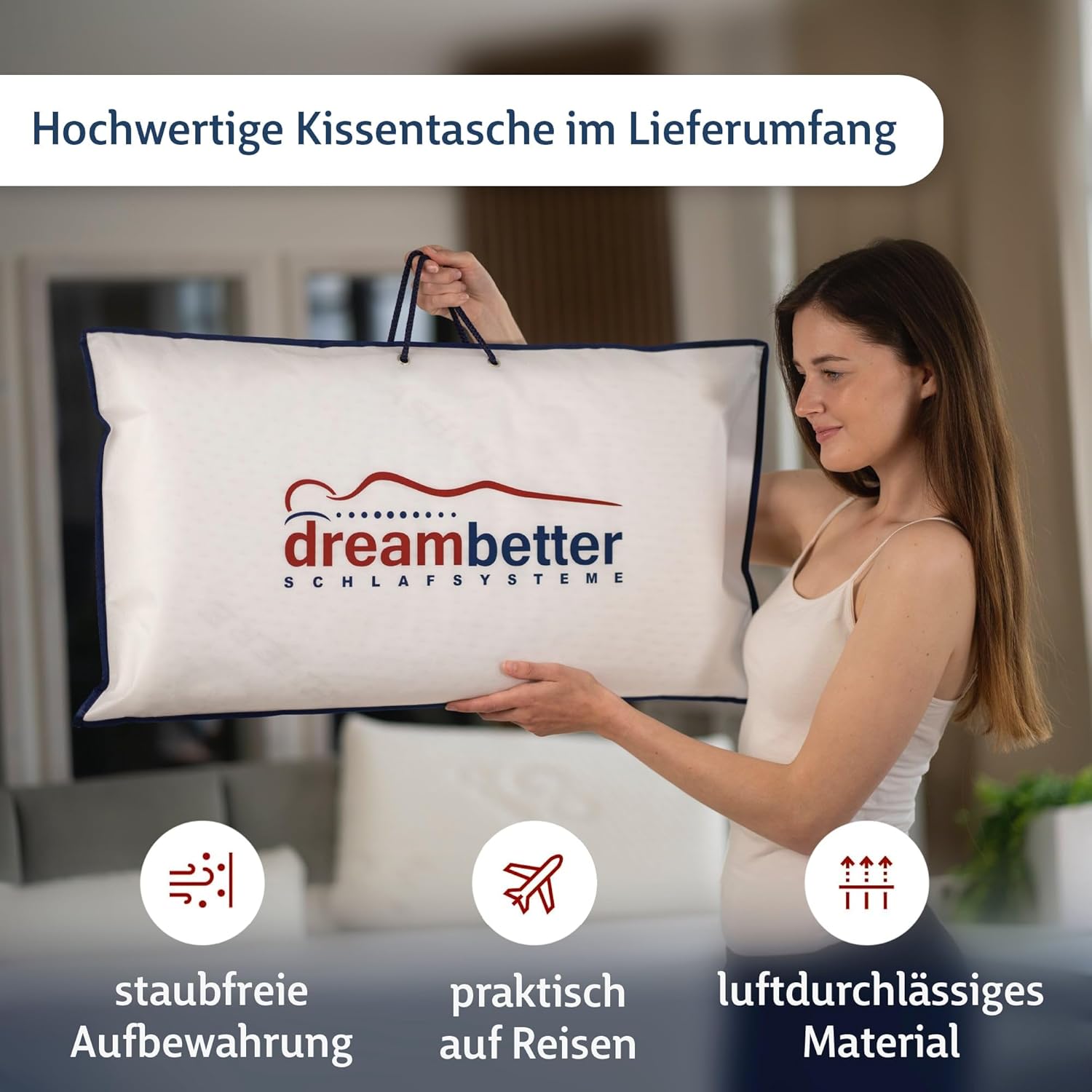 FMP Matratzenmanufaktur Orthopädisches Nackenstützkissen, viskoelastisches Memory-Kissen, Nackenkissen, verschiedene Höhen, 70x36x11 cm – Bild 8