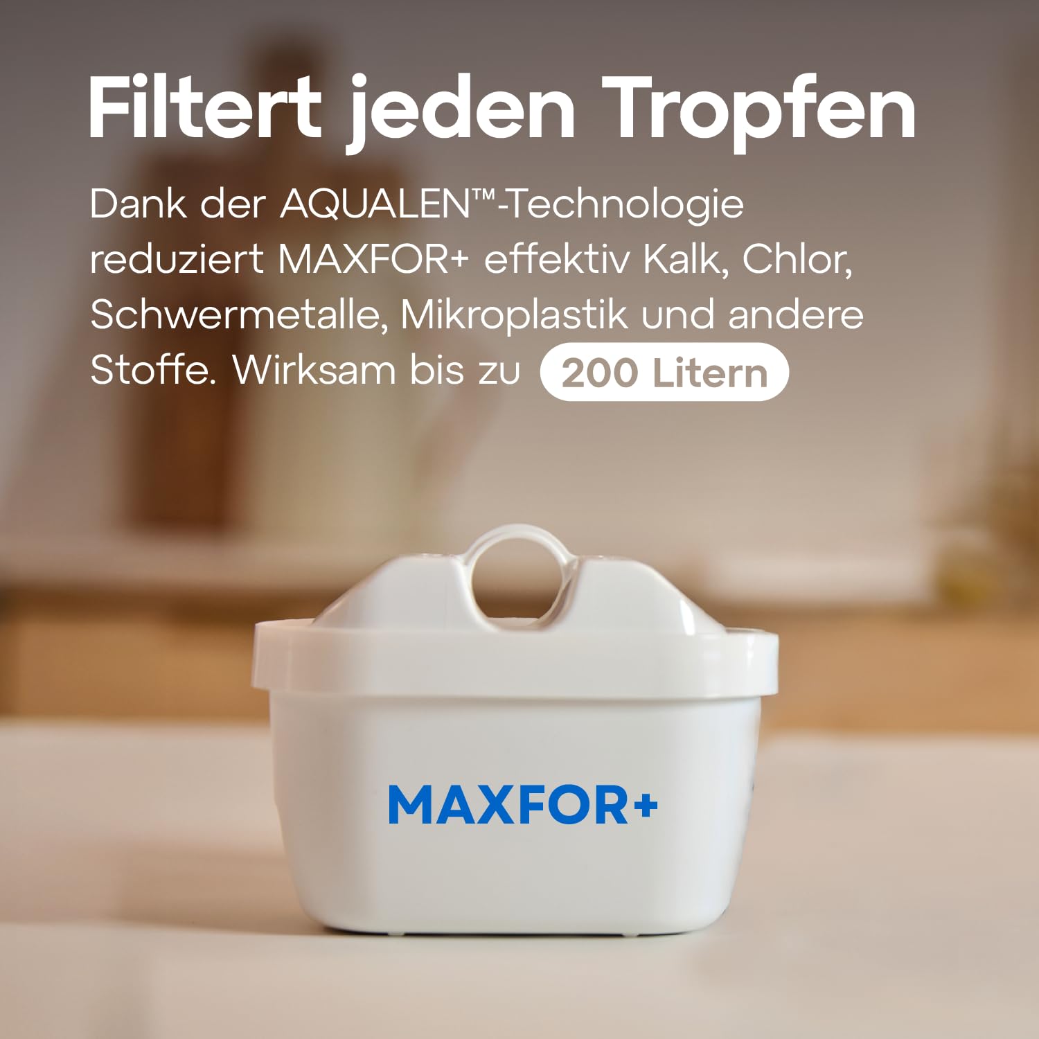 AQUAPHOR Frischwasserfilterkanne 3,2 L – Filterkanne mit 3 Maxfor+ Kartuschen – Trinkwasserfilter reduziert Kalk & Chlor – Für Kaffee, Tee & Trinkwasser – Grau – Bild 5