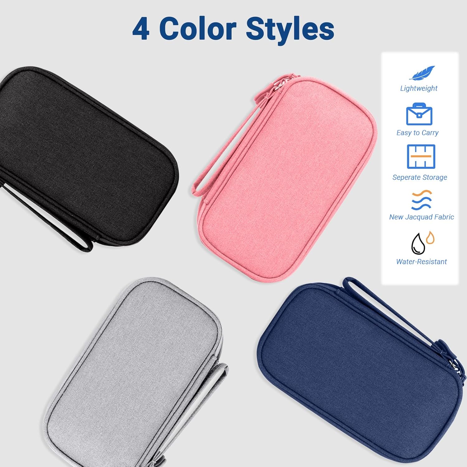 Diabetiker-Tasche, doppellagige Medikamenten-Tragetasche für Glukosemessgerät, Insulin-Stift, Teststreifen, Spritzen, Nadeln, Aufbewahrungstasche für Blutzuckermessgerät, Diabetes-Zubehör, Pink – Bild 8