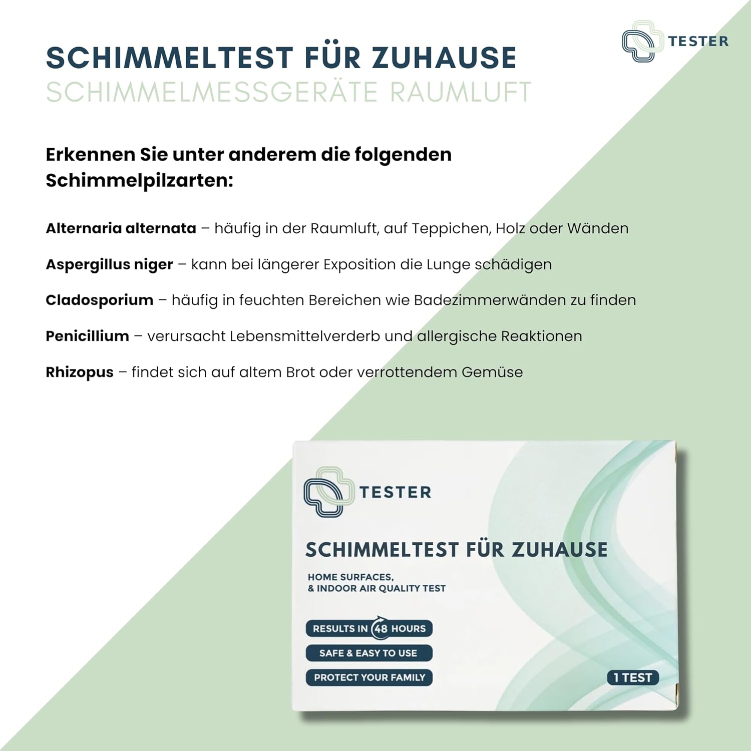 Schimmeltester für zu Hause, Schimmelmessgeräte, Raumluft, Test auf Schimmelsporen in der Luft, Schimmeltest für zu Hause Der Tester – Bild 2