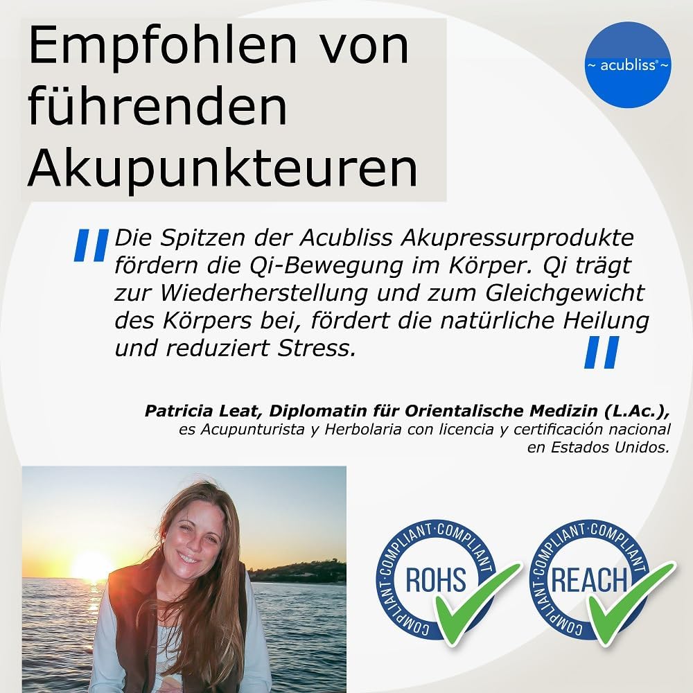 Akupressurmatte – Akupressurmatte mit 8.358 Noppen für mehr Energie, tiefen Schlaf, Entspannung – gegen Stress, Nackenschmerzen und Rückenschmerzen – mit Tasche – Größe 68 x 42 x 2 cm – Blau – Bild 6