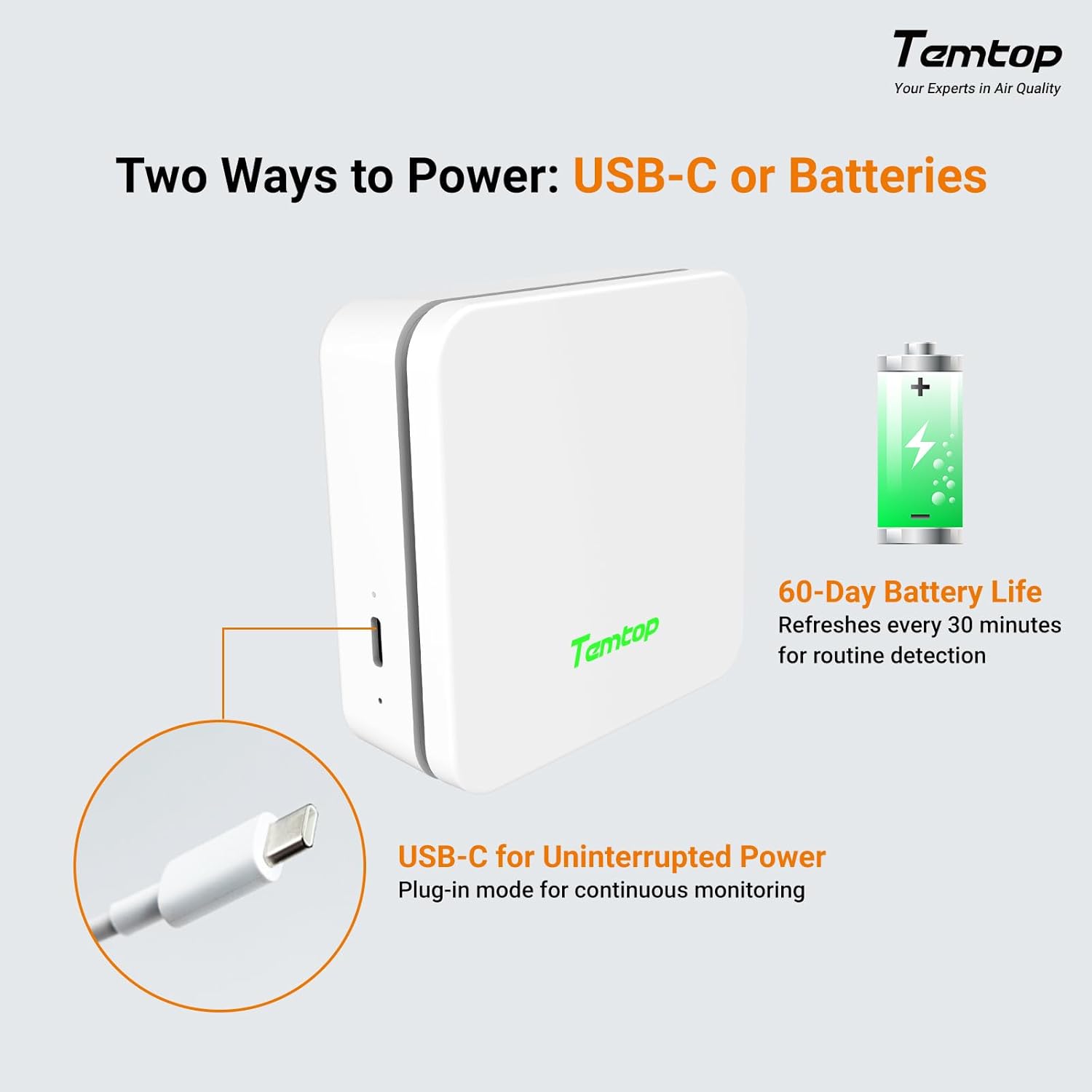 Temtop P1 Luftqualitätsmonitor – PM2,5, PM10, Temperatur und Luftfeuchtigkeit mit Echtzeit-AQI und Bluetooth-App (für Zuhause, Büro, Auto). – Bild 6