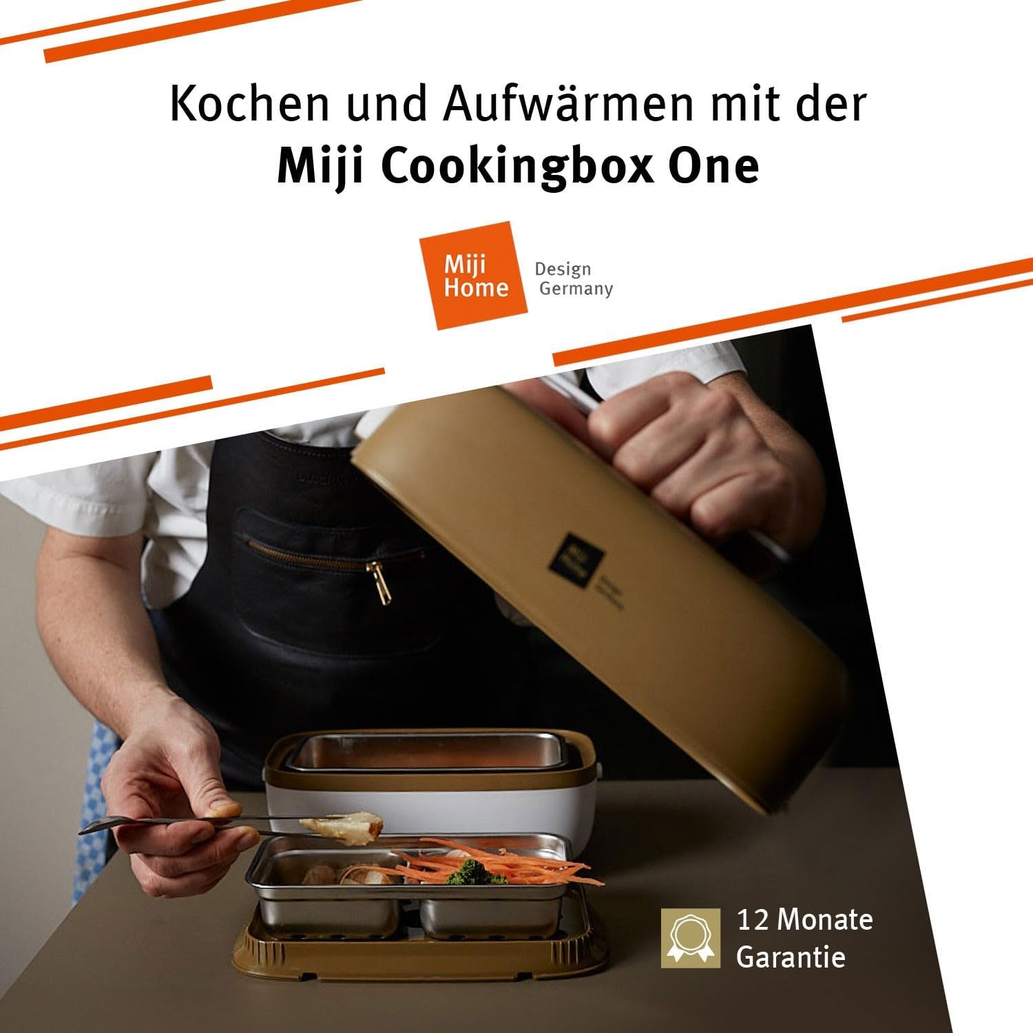 Miji Elektrische Lunchbox & Mini-Campingkocher 1L | 250-W-Dampfgarer – leise, geruchlos und kompakt für 1–2 Portionen – Bild 4