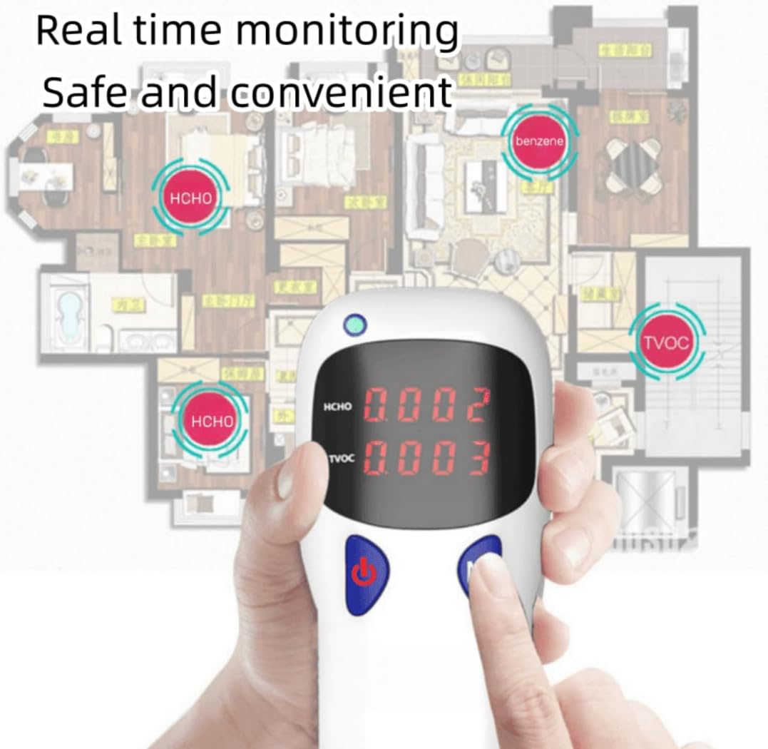 TVOC-Formaldehyd-Tester, Überwachung der Luftqualität in Innenräumen, Test auf flüchtige organische Gasverbindungen für das Heimbüro und verschiedene Anlässe – Bild 6