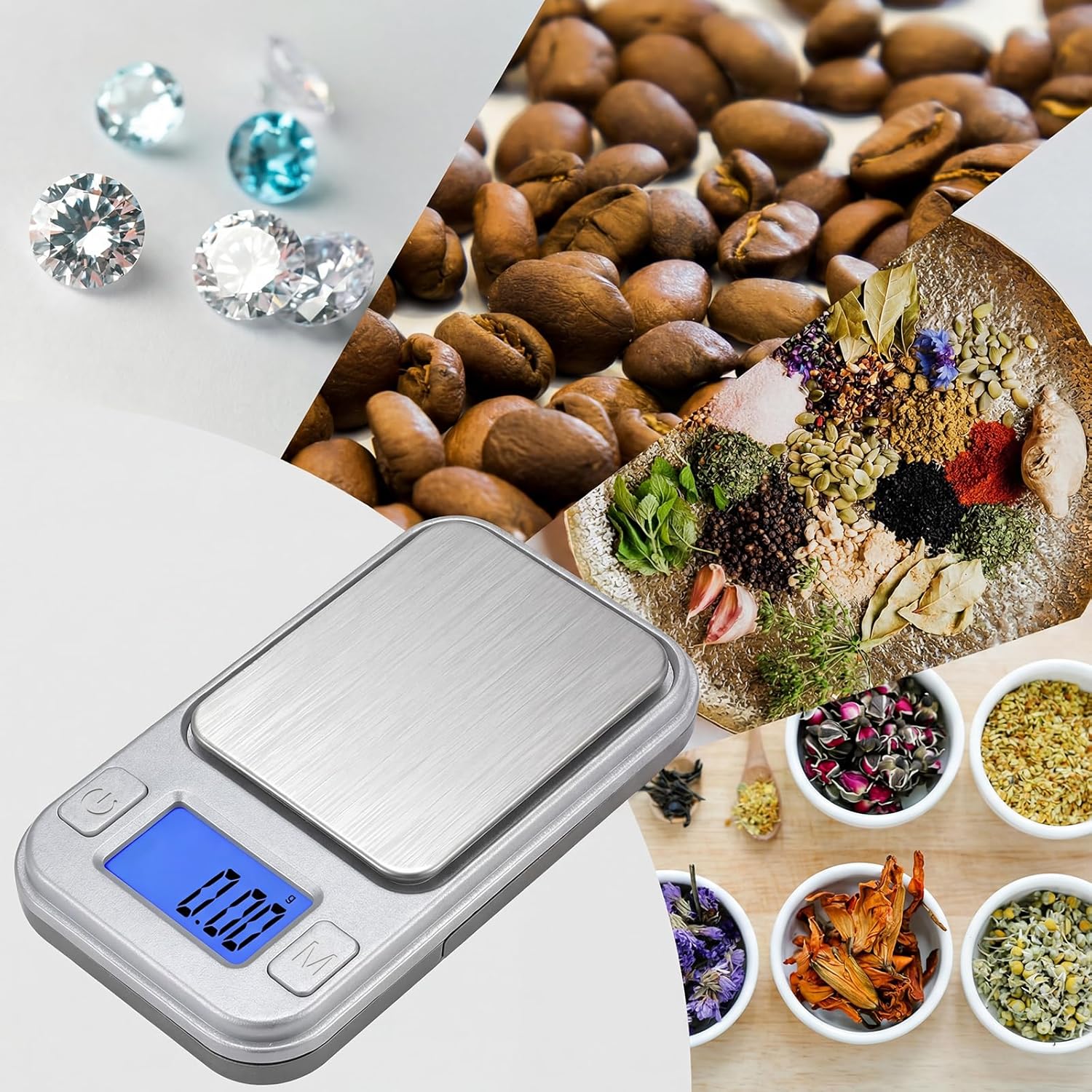Diyife Mini-Präzisionswaage, Taschenwaage 0,01 G, ultraportable digitale Präzisionswaage 200 G, LCD-Display & Tara-Funktion, mit Aufbewahrungsbox & 8 Einheiten, Buchstabenwaage für Schmuck, Medizin – Silber – Bild 7