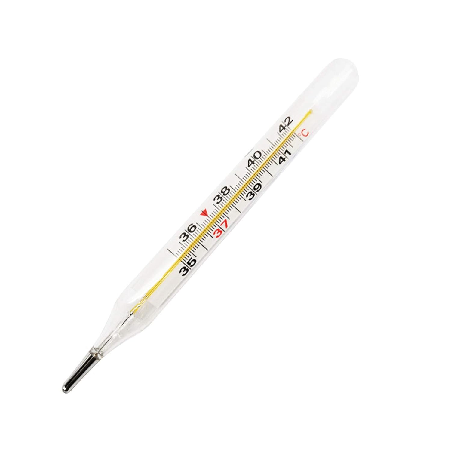Klinisches Thermometer/Fieber, klassisches klassisches analoges Fieberthermometer, einfach abzulesen und zu verwenden für Erwachsene, Kinder – Bild 2