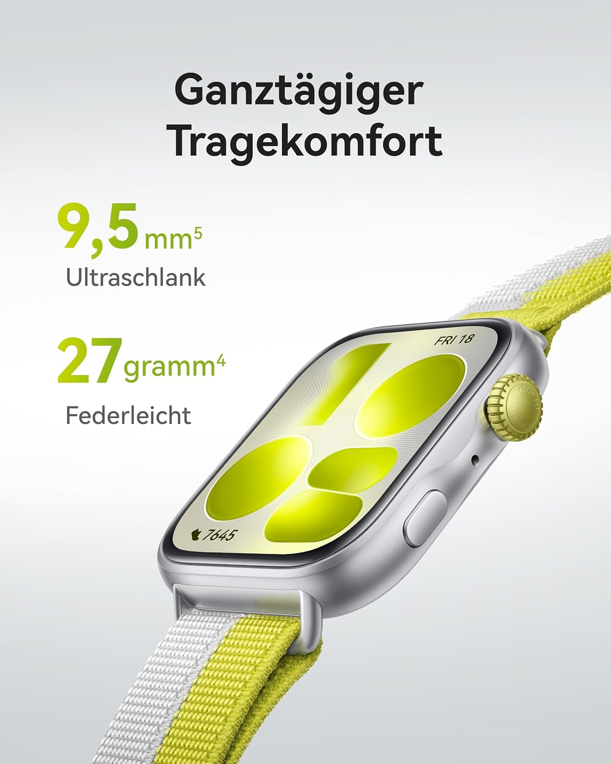HUAWEI Watch FIT 5 Smartwatch, GPS, 1,82-Zoll-Display, Sportuhr mit Schlaf-Tracker, NFC-Zahlung, Sturzerkennung, Gesundheitsmanagement, bis zu 10 Tage Akku, 5 ATM, für iOS & Android, 100+ Workouts – Bild 3