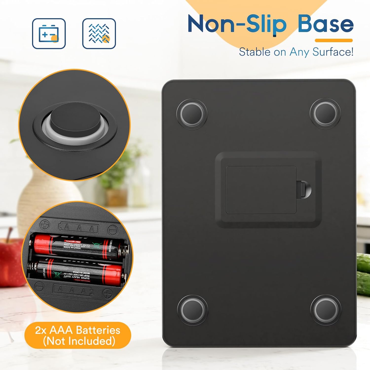 Zivacate 5 kg Digitale Küchenwaage, 1 g Präzision, Küchenwaage mit LCD-Display, große Wiegefläche aus Edelstahl, 6 Einheiten mit Wiegefunktion, für Küche, Kochen, Backen, Zuhause und Büro – Bild 8