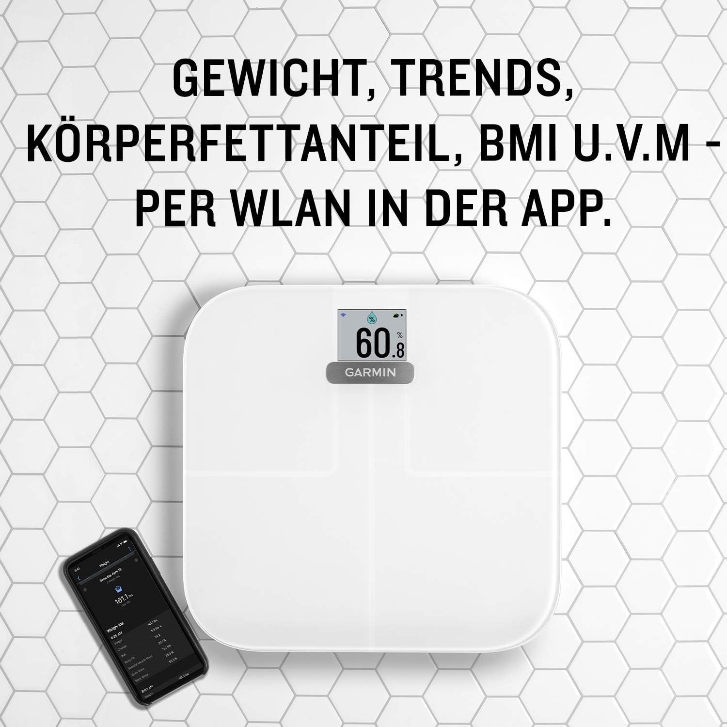 Garmin Index S2 Smart Scale, schwarz, m – Bild 6