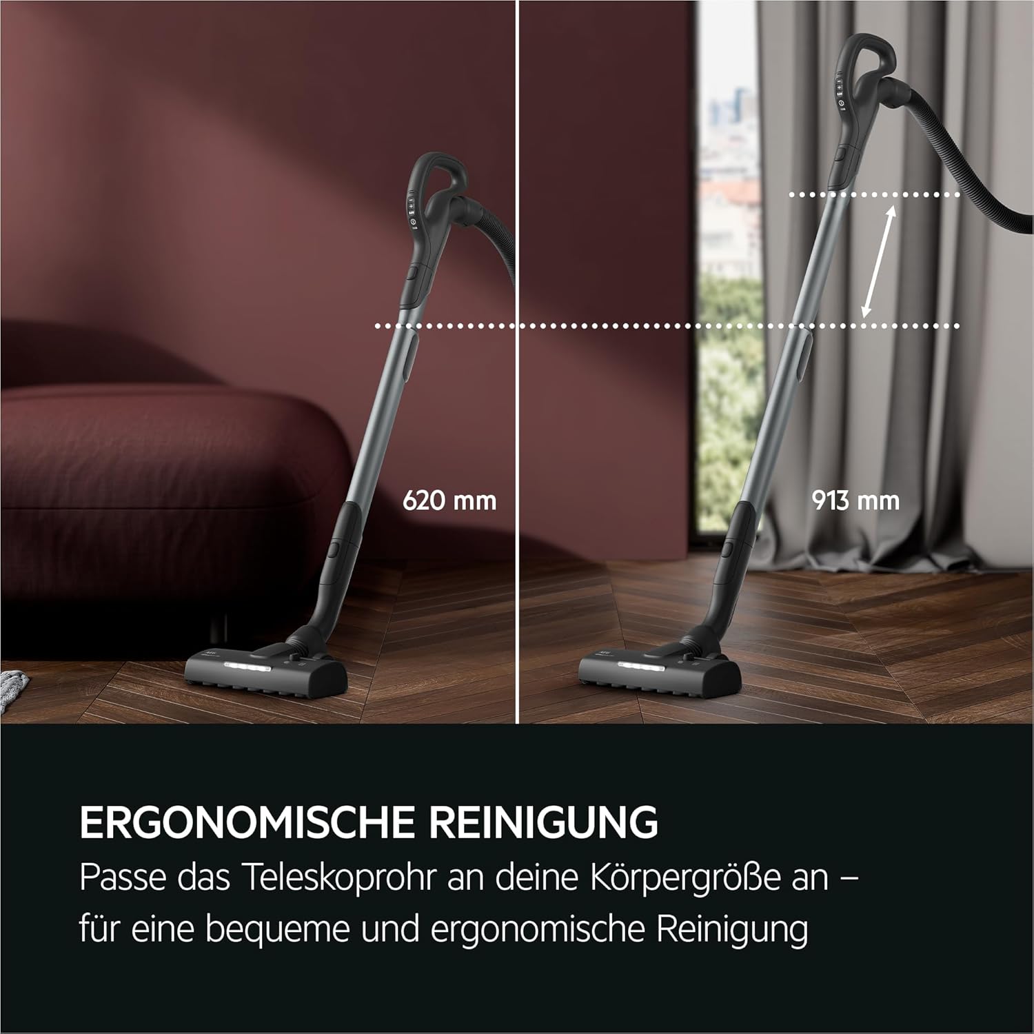 AEG Animal 8000 Staubsauger mit Beutel, Testsieger der Stiftung Warentest, hohe Saugleistung, Auto-Modus, 48 % recycelter Kunststoff, Tierhaardüse, HEPA-Filtration, 12 m, LED-Licht, AB81A2DG – Bild 9