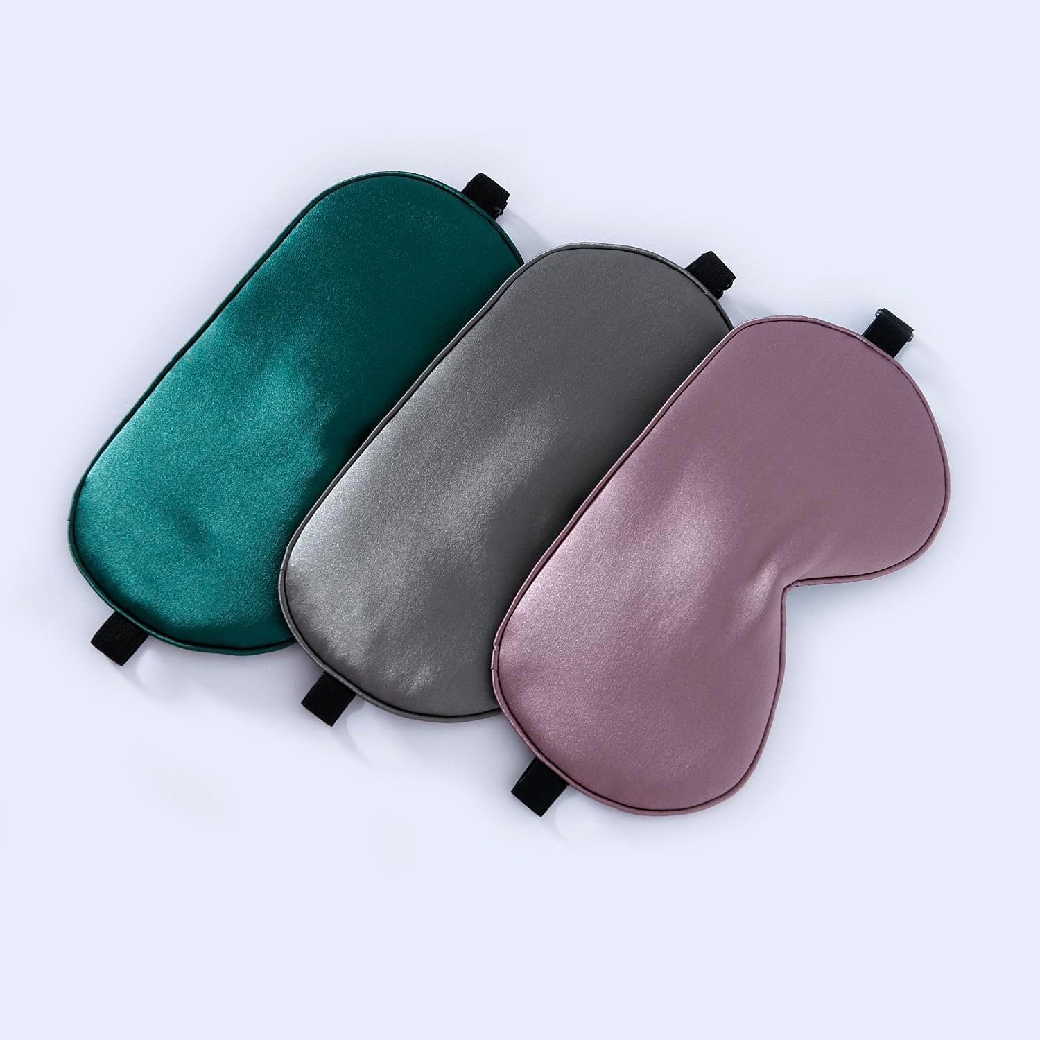 Schlafmaske aus 100 % Bio-Seide zum Schlafen mit Reisetasche, beidseitig aus 19-Momme-Seide, verstellbare Augenmaske, Schlafmaske für Damen und Herren, Schwarzgrün – Bild 7