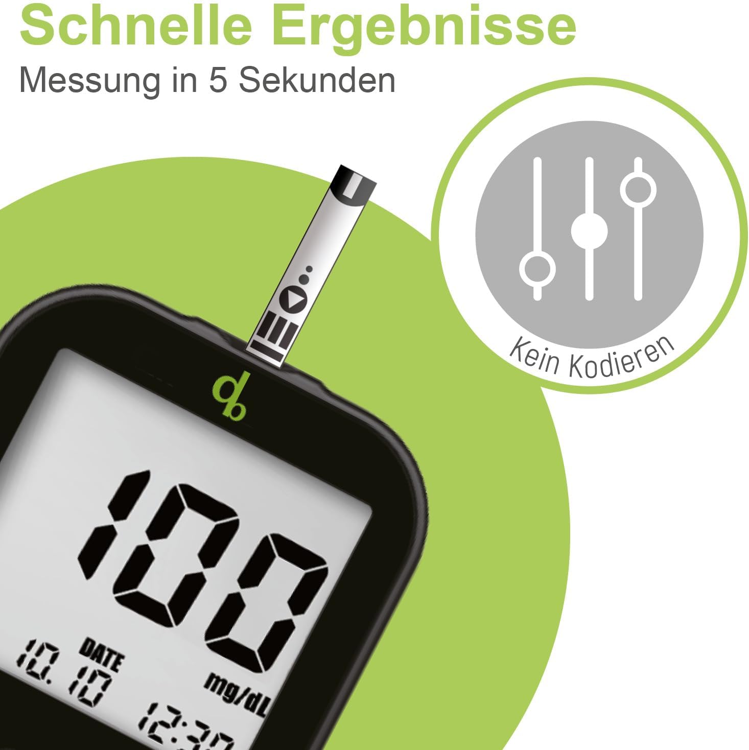 adia Blutzucker-Teststreifen – 50 Stück – Die günstige und einfache Blutzuckermessung zur Blutzuckerkontrolle bei Diabetes – Bild 3
