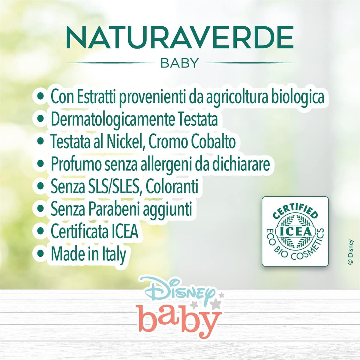 Disney Baby BIO ICEA Eco Bio Cosmetics Dumbo Ultra Delicate Körper- und Haarreinigungsgel mit Haferextrakten und Kamille, 200 ml – Bild 5