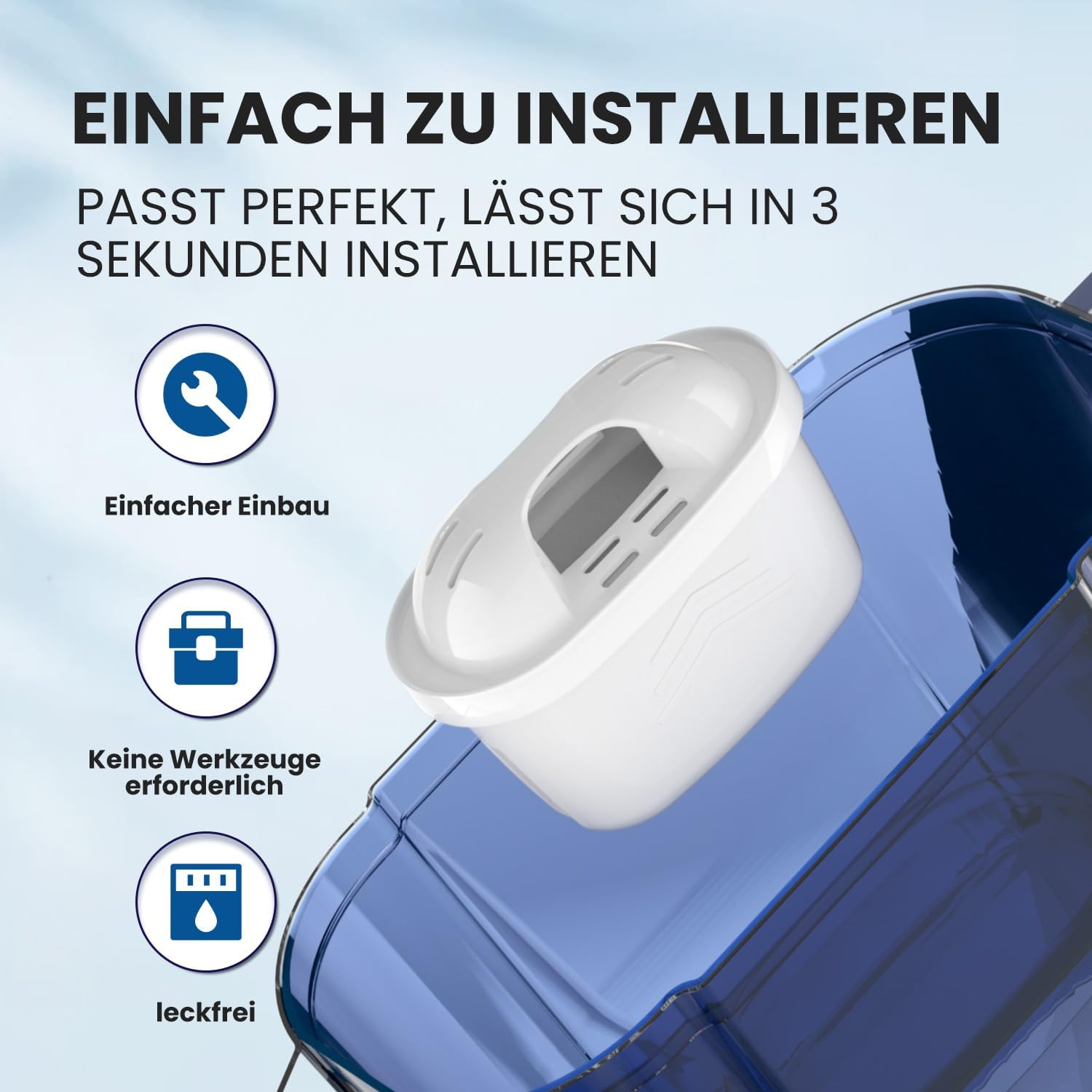 Everspring TÜV SÜD zertifizierter Wasserfilter-Ersatz für Brita Maxtra+, Maxtra Plus, Mavea, Anna Duomax 6 Stück (Rechnung vorhanden) – Bild 6