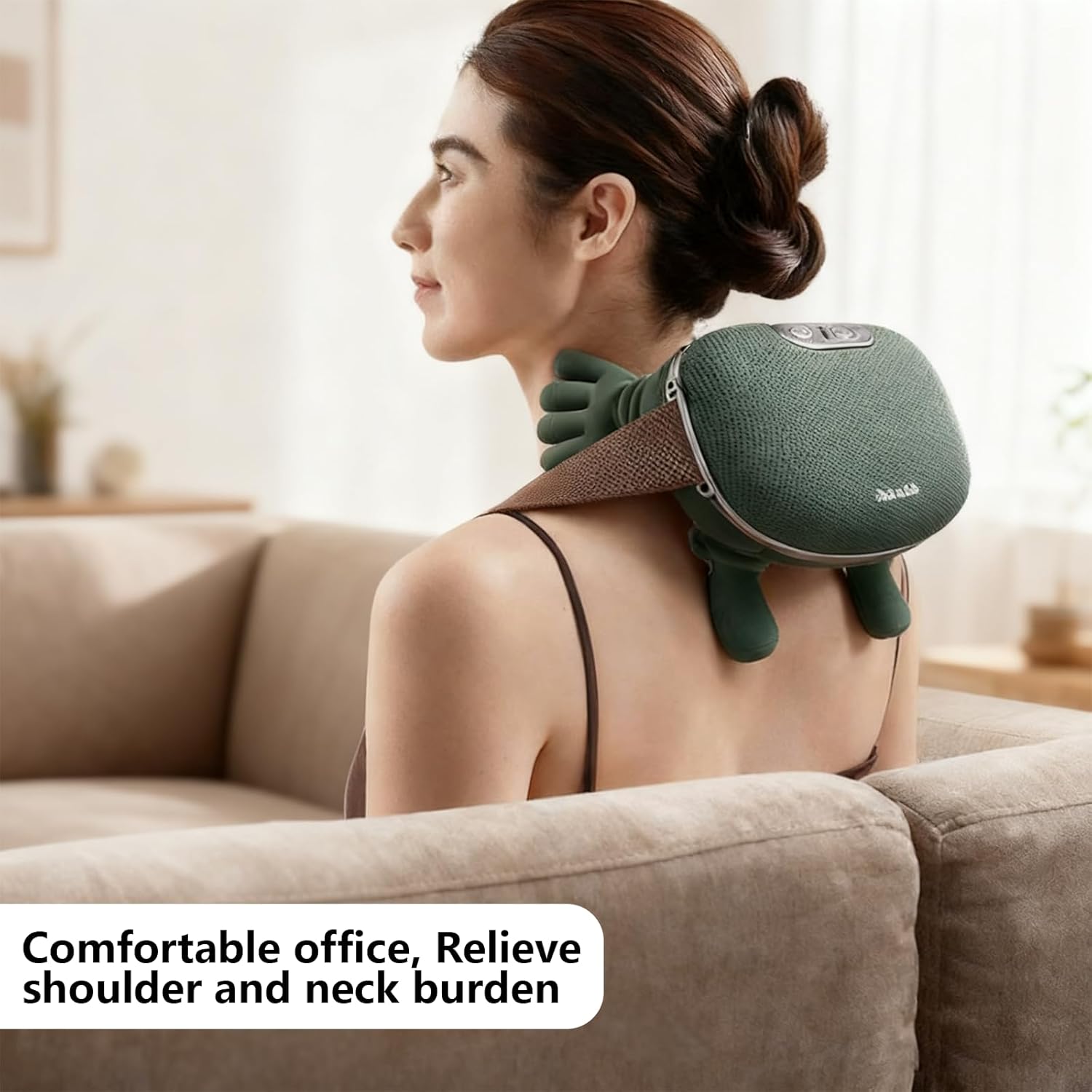 4D Nackenmassagegerät Kabellos, Nacken- und Gebärmutterhalsmassage, Massagegerät 4D Hände, 3 Massagestufen & 2 Temperaturstufen, Nackenmassagegerät mit Wärme, Geschenke für Familie und Freunde (Basic) – Bild 6