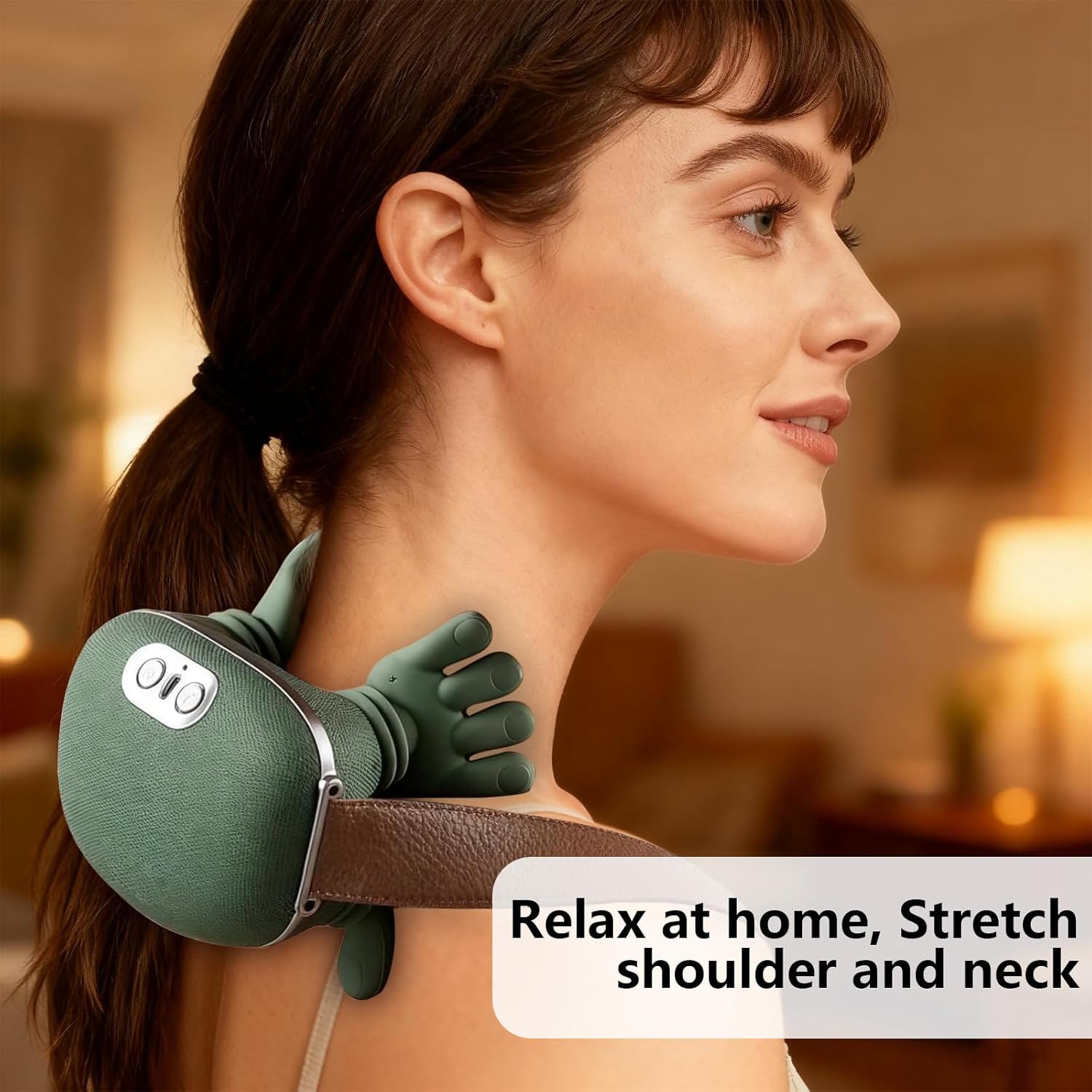 4D Nackenmassagegerät Kabellos, Nacken- und Gebärmutterhalsmassage, Massagegerät 4D Hände, 3 Massagestufen & 2 Temperaturstufen, Nackenmassagegerät mit Wärme, Geschenke für Familie und Freunde (Basic) – Bild 7
