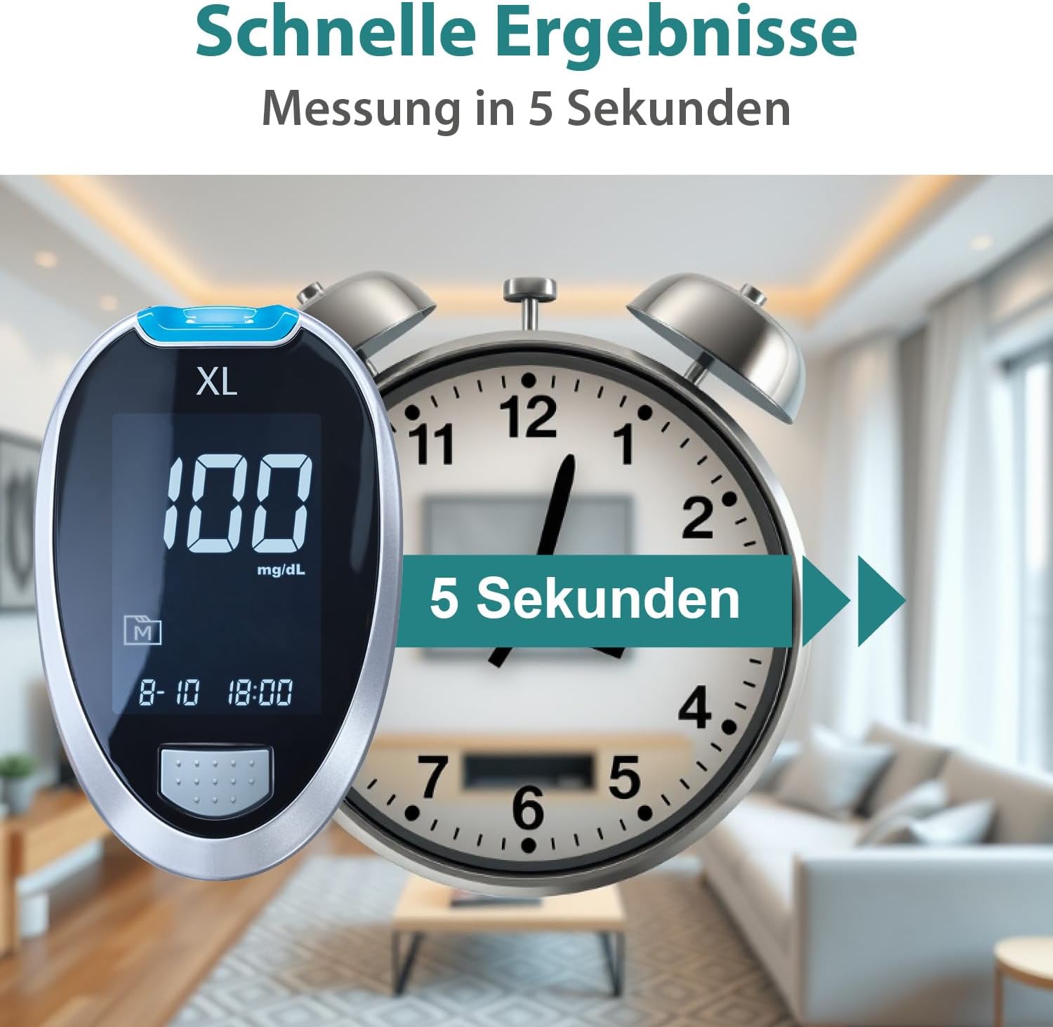 GlucoCheck XL Blutzucker-Teststreifen, 50 Stück, zur Kontrolle des Blutzuckerwertes – verwendbar mit dem GlucoCheck XL Blutzuckermessgerät – Bild 6