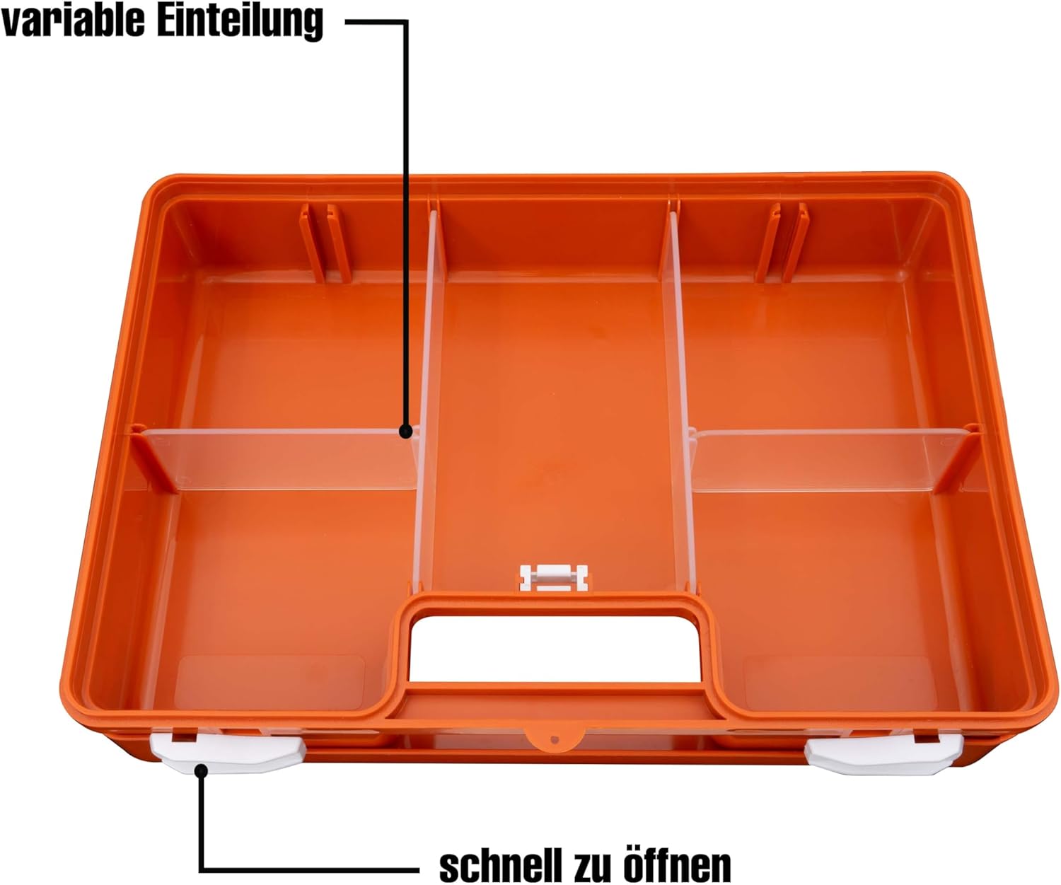 PETEX Profi-Erste-Hilfe-Set mit Inhalt nach DIN 13169, inkl. praktischer Wandhalterung, 5 x Aufkleber, Erste-Hilfe-Koffer, orangefarbenes Erste-Hilfe-Set für Gewerbe, Büro, Baustelle – Bild 7