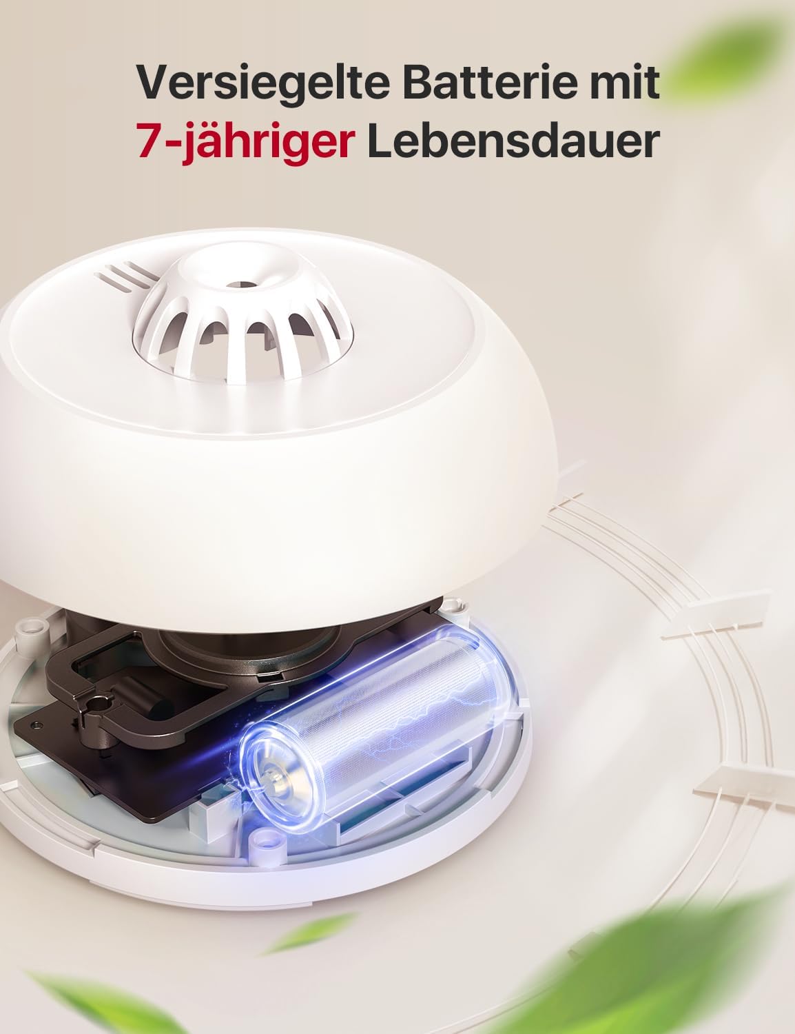 X-Sense Kabelloser, vernetzter Wärmemelder mit versiegelter 10-Jahres-Batterie und einfacher Installation, Wärmemelder kompatibel mit Basisstation, XH02-M, 1 Stück – Bild 7