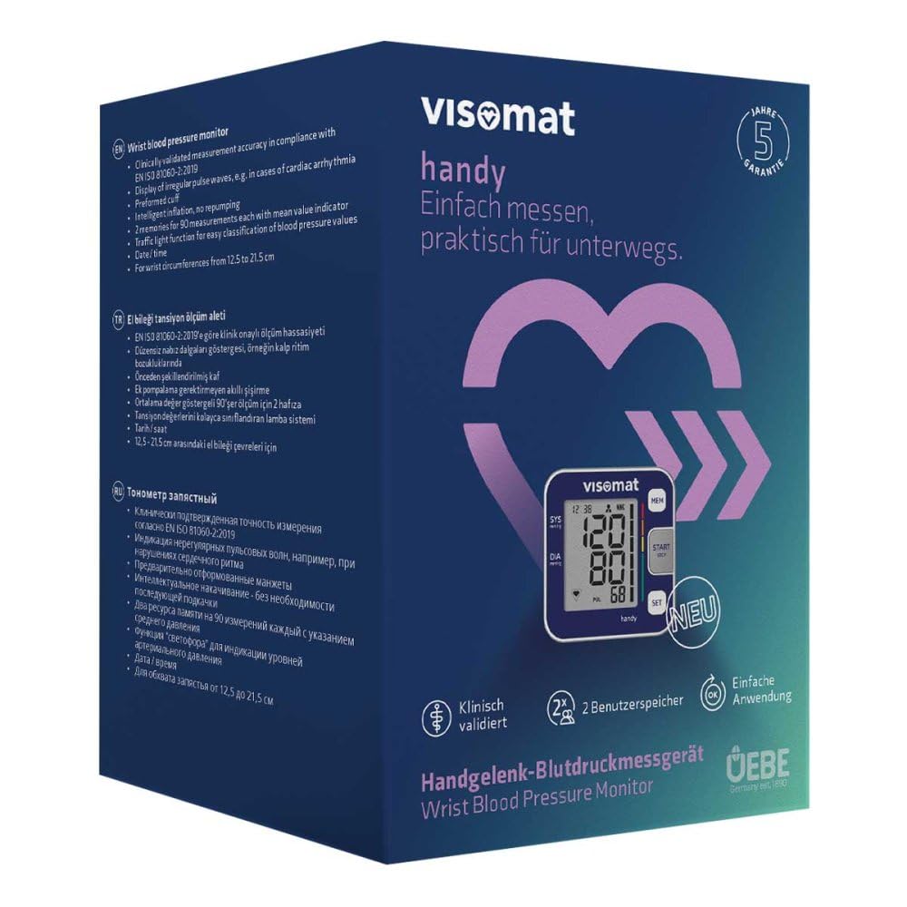 visomat handliches Handgelenk-Blutdruckmessgerät