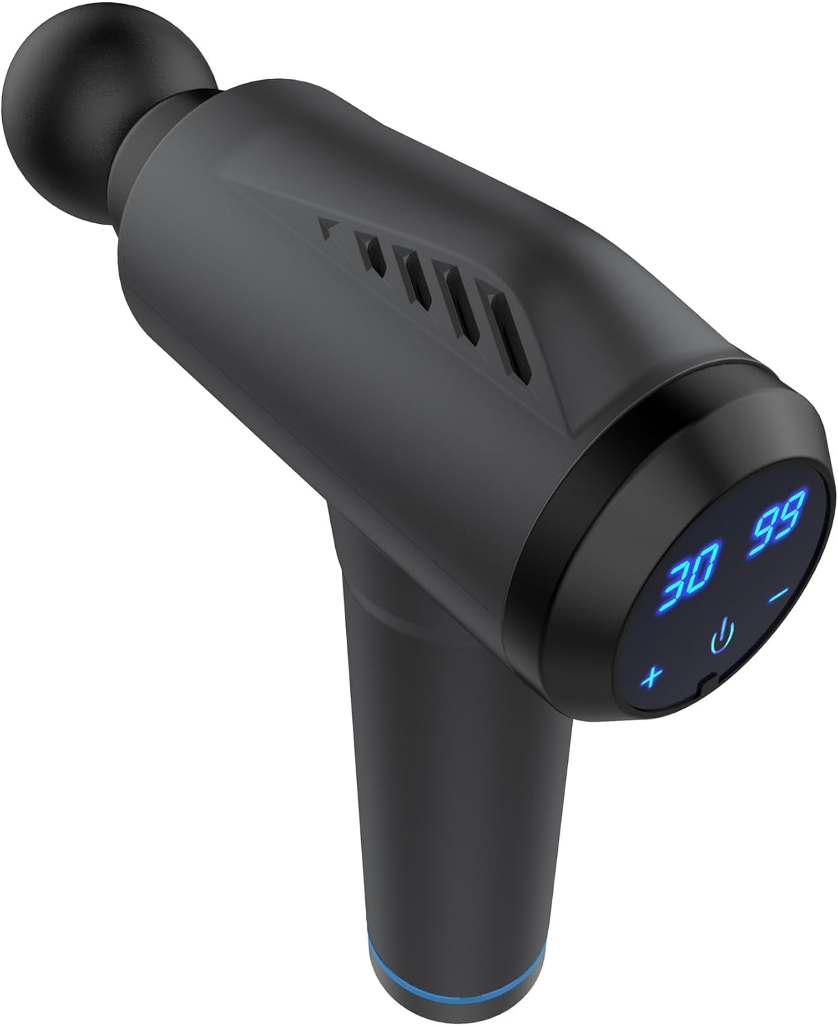 Massagepistole mit 30 Geschwindigkeiten / Massagepistole für Tiefenmuskelmassage mit bis zu 3600 Impulsen/Min. / 10 Aufsätze für Nacken, Rücken & Körper / mit LCD-Touchscreen – Bild 8
