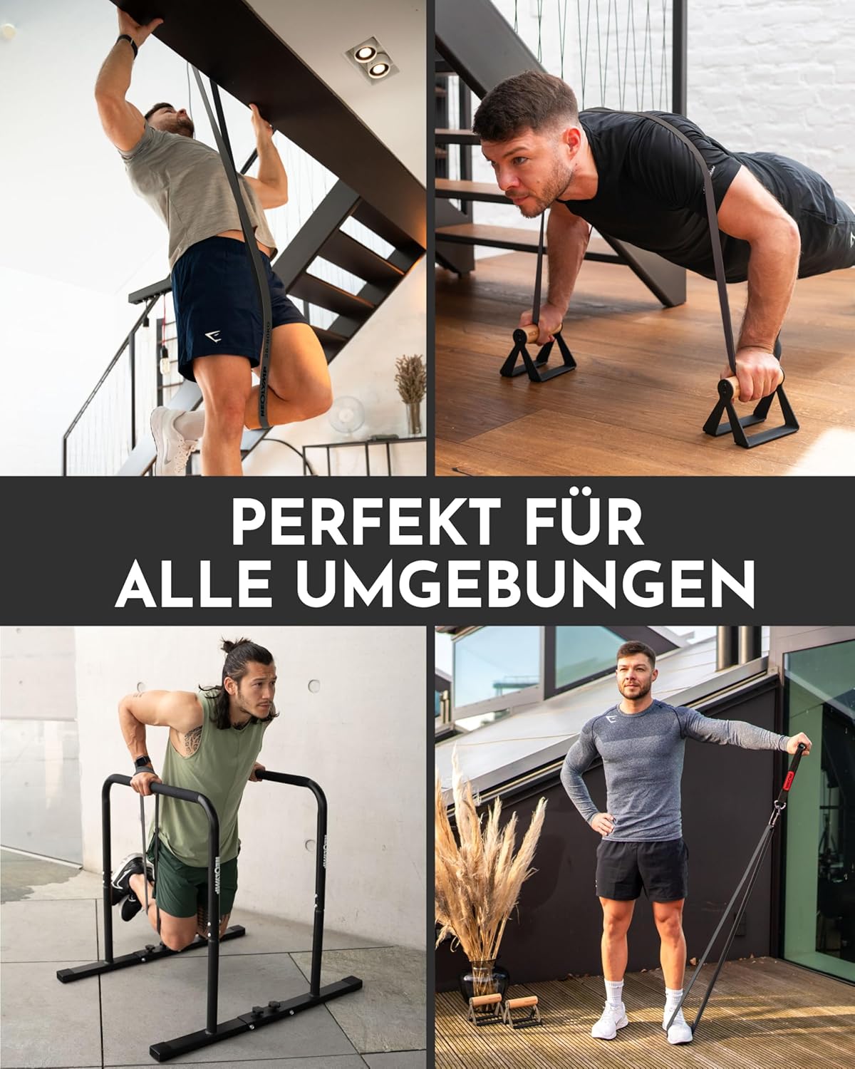 NEOLYMP Widerstandsbänder aus doppelt beschichtetem Naturlatex mit Fitness-E-Book – lange Fitnessbänder für Krafttraining, Widerstandsbänder, Klimmzugbänder – Bild 7