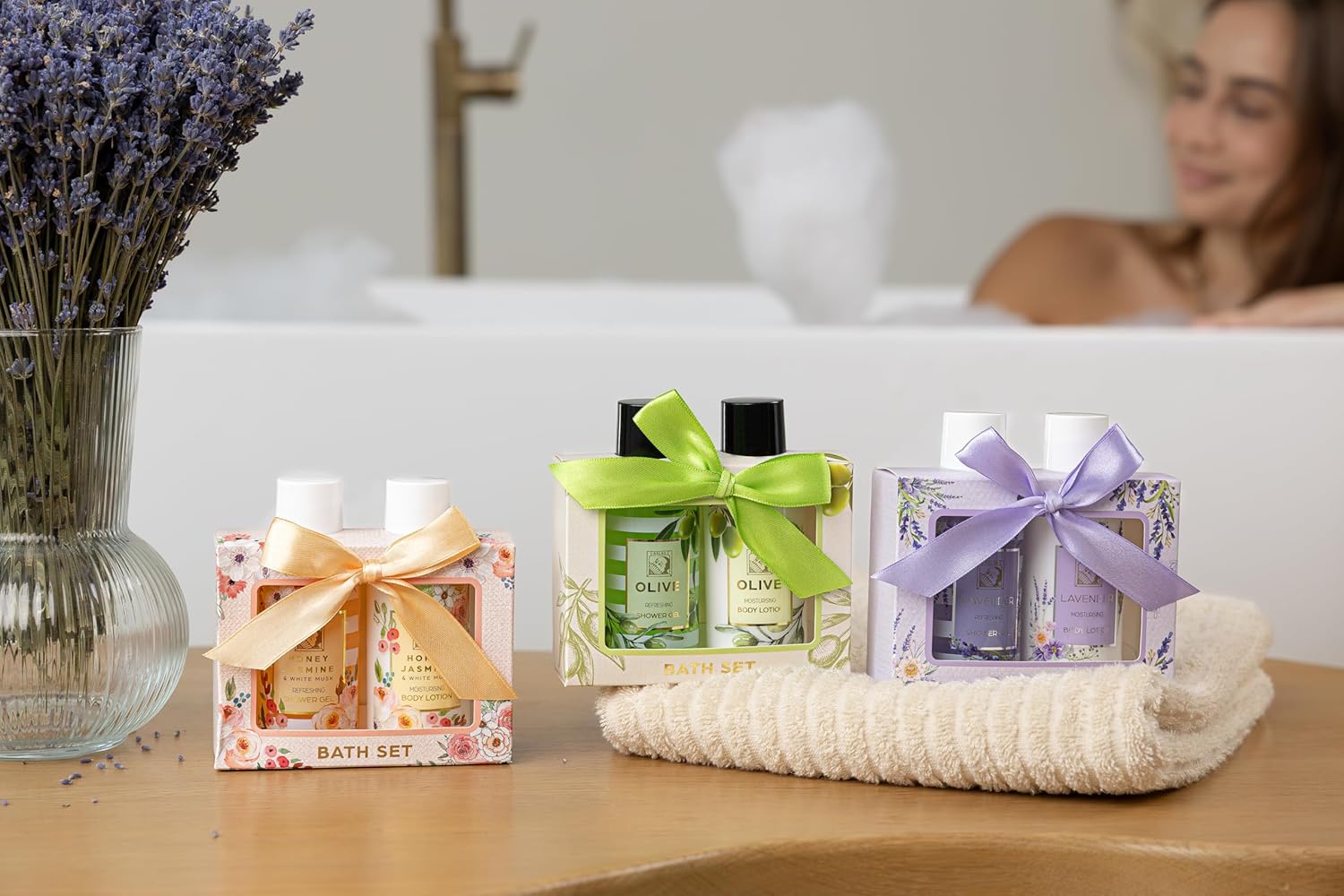 Accentra – Duschset Damen Geschenkset Honey Jasmine in schöner Geschenkbox – 2-teiliges Pflegeset mit Duschgel und Bodylotion – Wellness-Geschenkset zum Valentinstag, Muttertag und Geburtstag – Bild 12