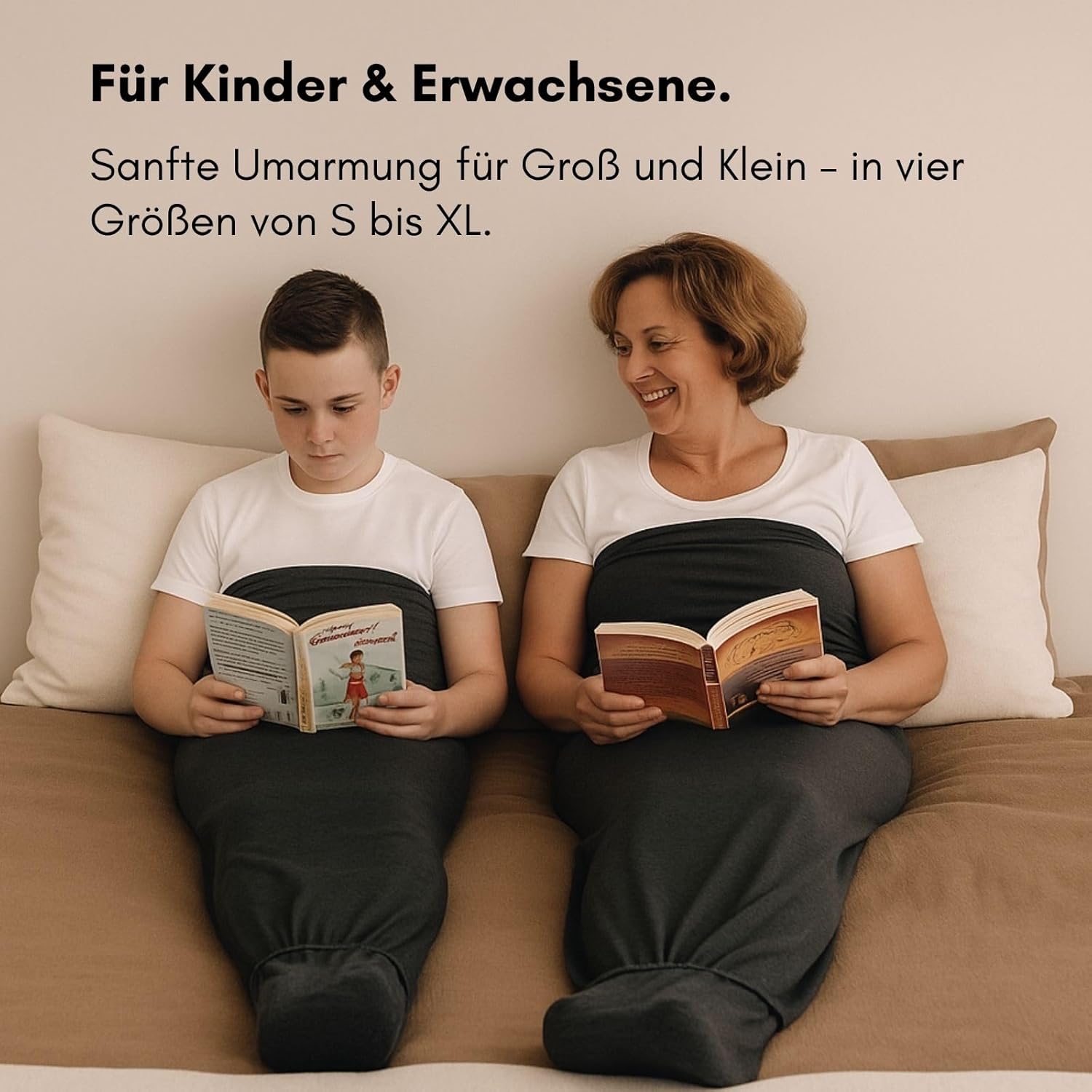 Rivello Somnia Schlafdecke – sanfte Kompression wie eine Umarmung | Ultraleicht und atmungsaktiv | Alternative zur Gewichtsdecke | Für Erwachsene und Kinder | 4 Größen (M - 152 cm) – Bild 7