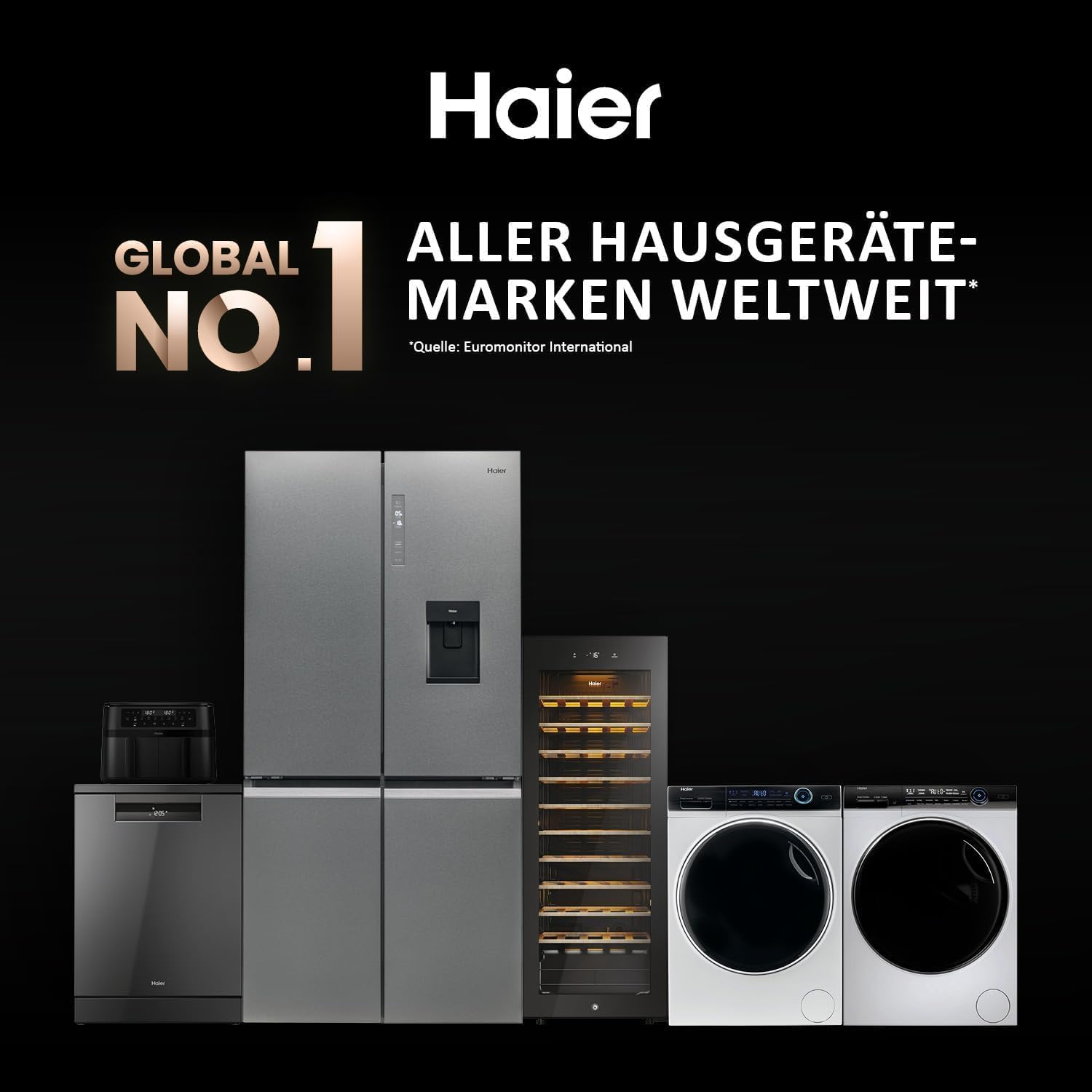 Haier Heißluftfritteuse 7 L mit 360°-Glassichtfenster für 6 Portionen I 8 Funktionen: Frittieren, Grillen, Braten, Backen, Dörren, Auftauen I Spülmaschinenfest – Bild 6