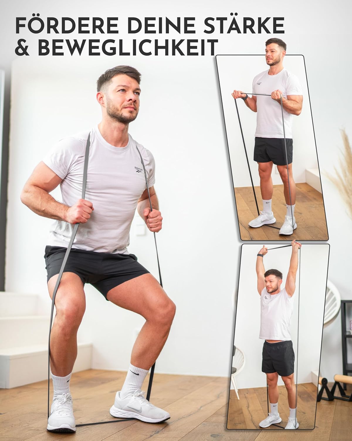 NEOLYMP Widerstandsbänder aus doppelt beschichtetem Naturlatex mit Fitness-E-Book – lange Fitnessbänder für Krafttraining, Widerstandsbänder, Klimmzugbänder – Bild 7