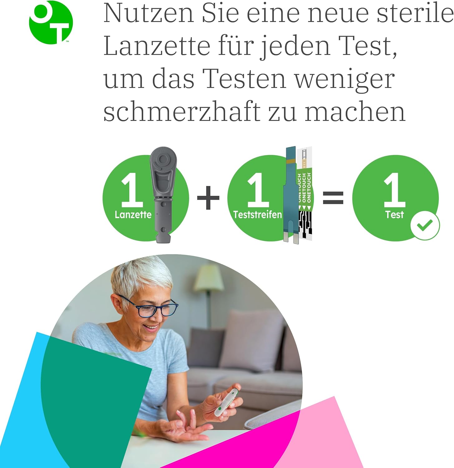 OneTouch Ultra Plus Combo Pack S zur Blutzuckermessung | Teststreifen und Lanzetten für Diabetes (Zuckerkrankheit) | 30 Tests | 1 Teststreifen, 1 Packung Lanzetten, je 30 Stück – Bild 7