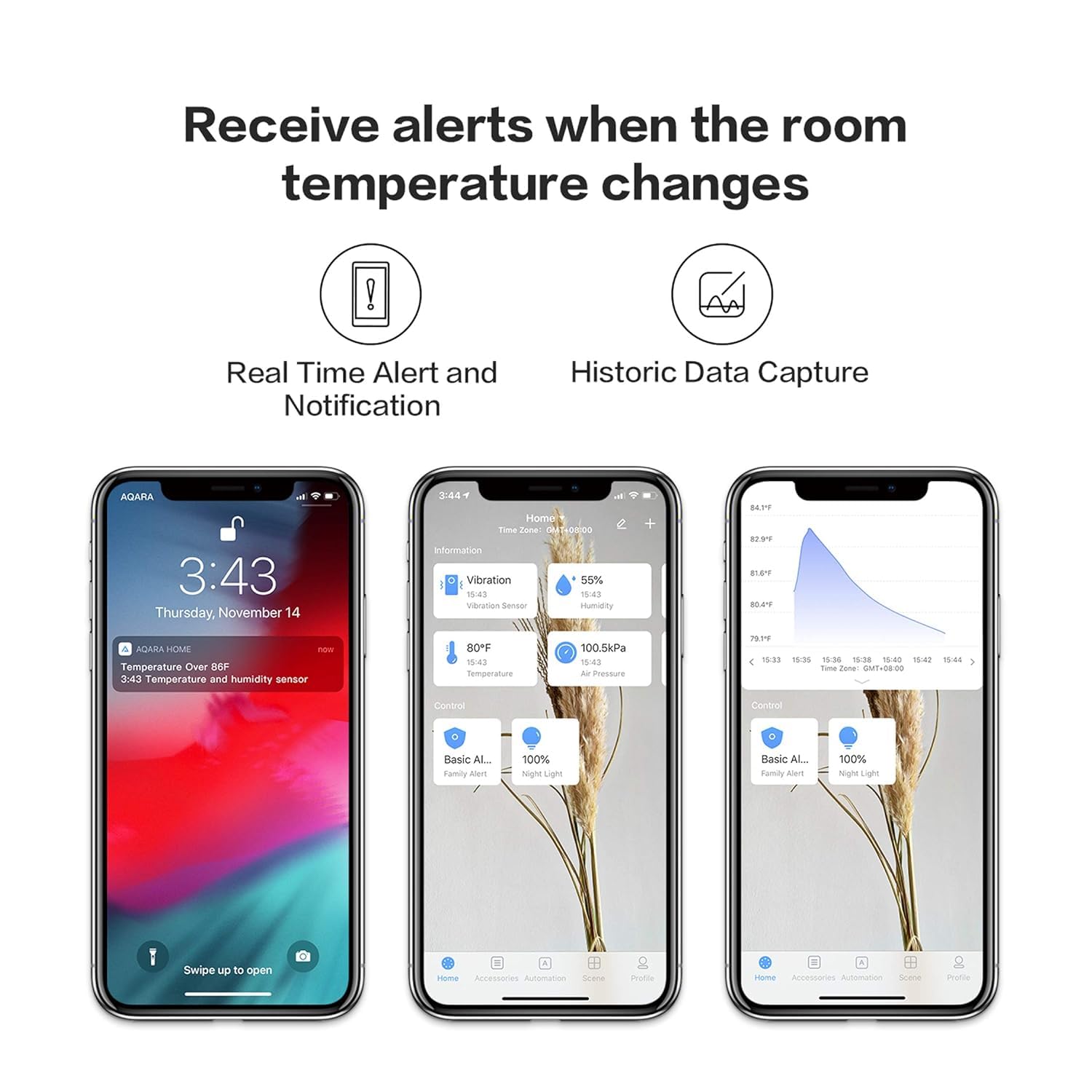 Aqara Temperatur- und Luftfeuchtigkeitssensor, ERFORDERT AQARA HUB, Zigbee, für Fernüberwachung und Heimautomatisierung, kabelloses Thermometer-Hygrometer, kompatibel mit Apple HomeKit, Alexa, funktioniert mit IFTTT – Bild 5