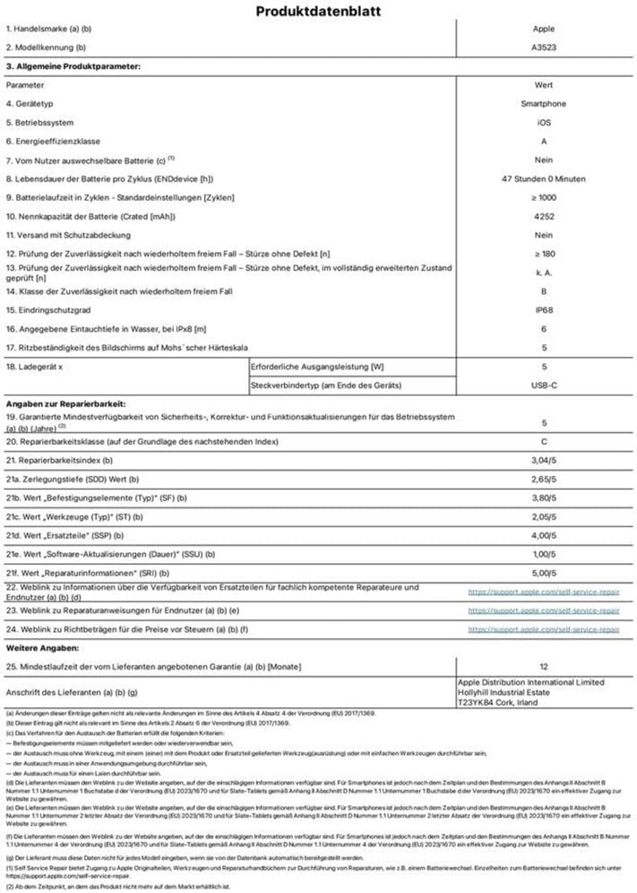 Apple iPhone 17 Pro 512 GB: 6,3-Zoll-Display mit ProMotion bis zu 120 Hz, A19 Pro-Chip, bahnbrechende Akkulaufzeit, Pro Fusion-Kamerasystem mit Center-Stage-Frontkamera; Tiefblau – Bild 7