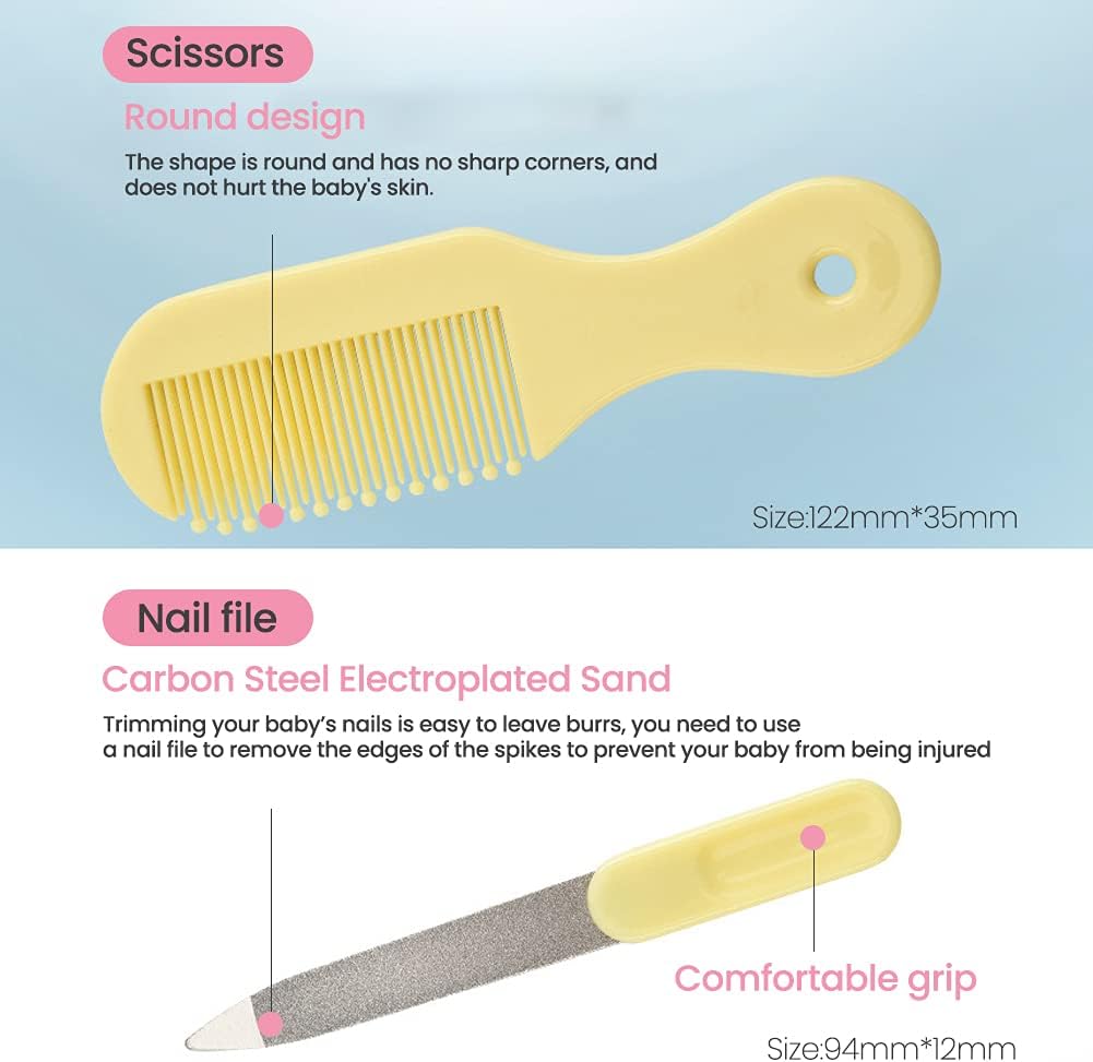 10-teiliges Baby-Pflegeset, Mutter-Kind-Zubehör, Nagelschneider, Haarbürste, Kamm, Körpergesundheitsset – Bild 2