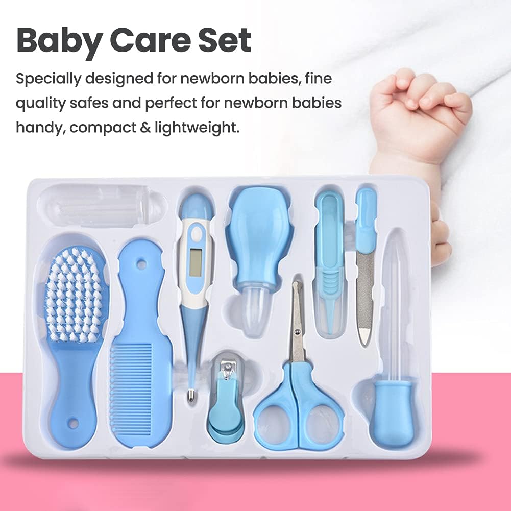 10-teiliges Baby-Pflegeset, Mutter-Kind-Zubehör, Nagelschneider, Haarbürste, Kamm, Körpergesundheitsset – Bild 6